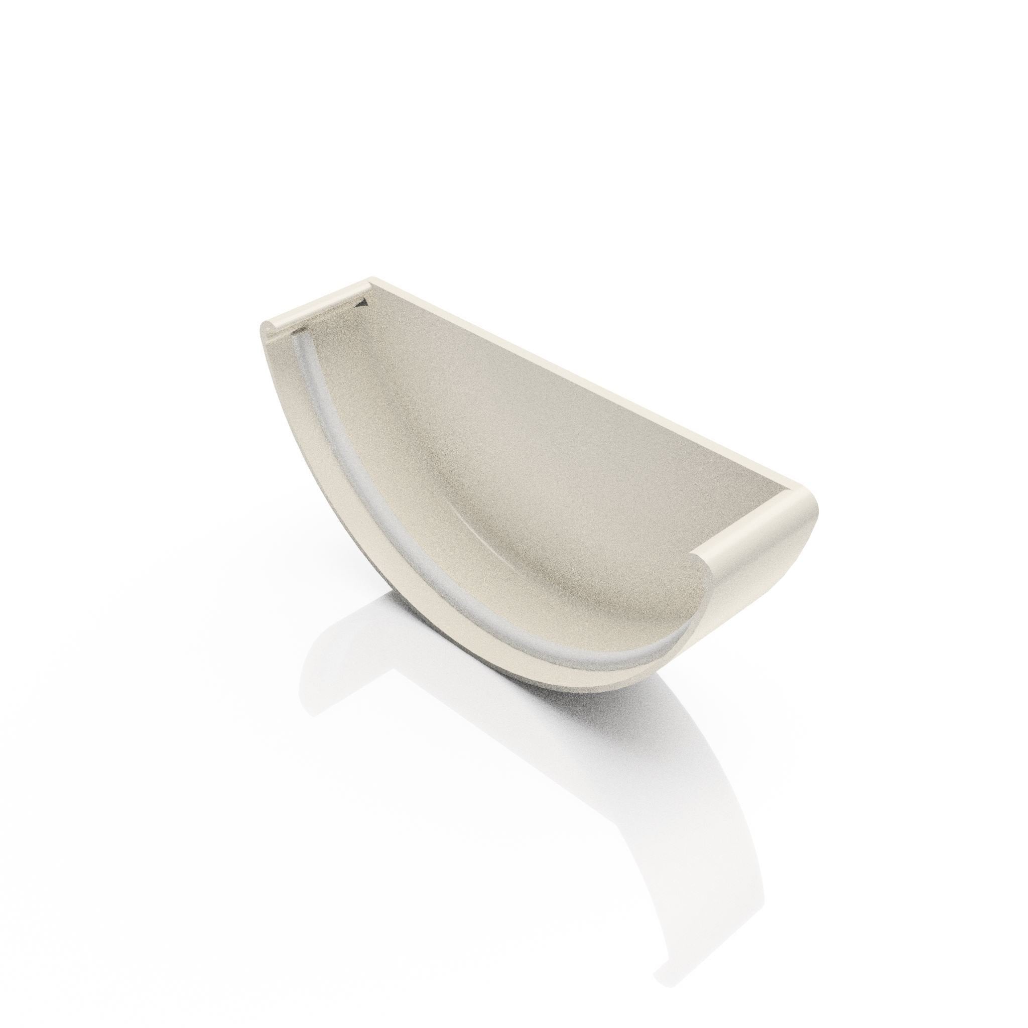 GHR10 - HALF ROUND GUTTER STOP END - 125mm - Alugutter