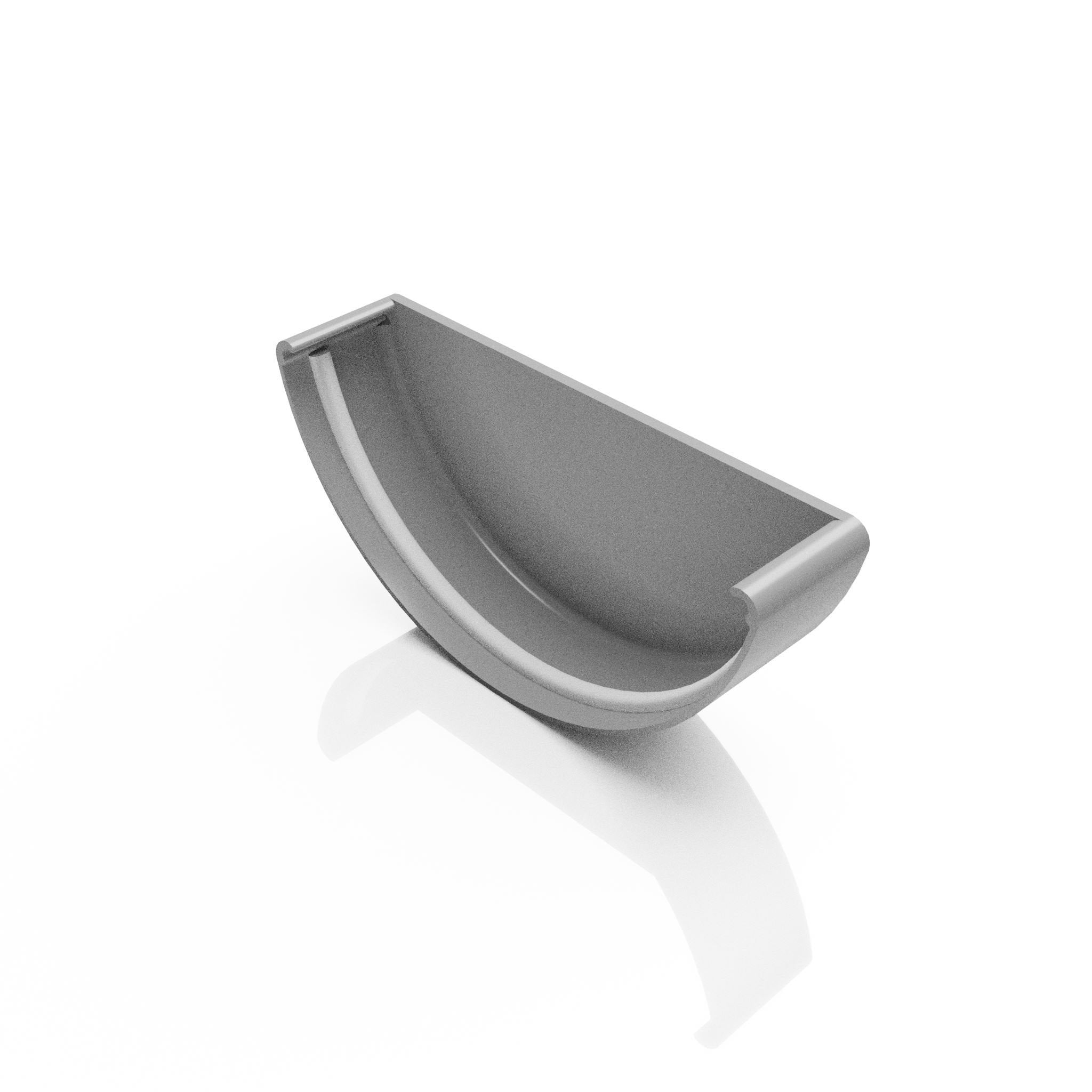 GHR10 - HALF ROUND GUTTER STOP END - 125mm - Alugutter