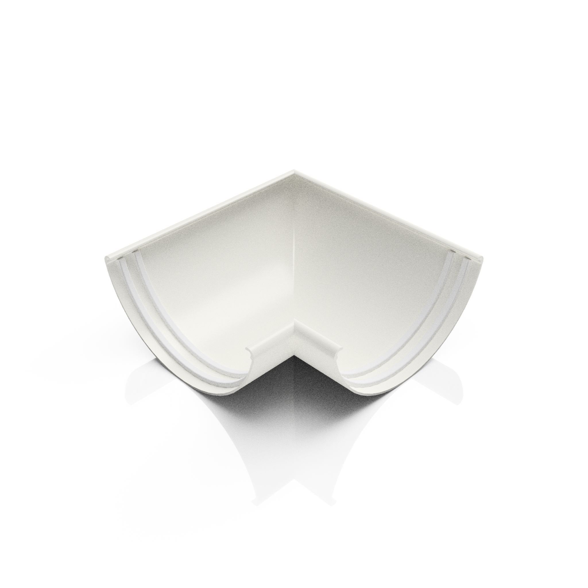 GHR6 - HALF ROUND GUTTER ANGLE 90 DEG - 125mm - Alugutter