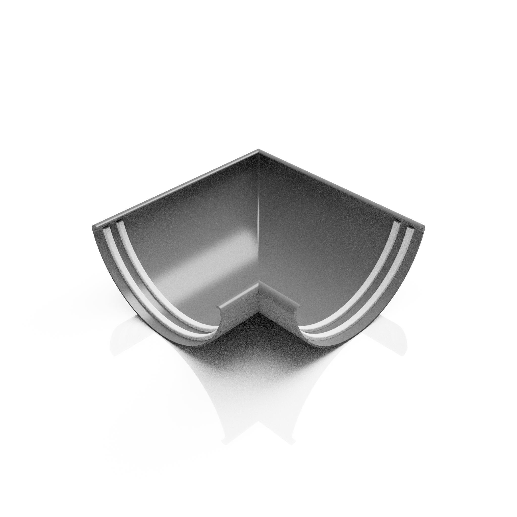 GHR6 - HALF ROUND GUTTER ANGLE 90 DEG - 125mm - Alugutter