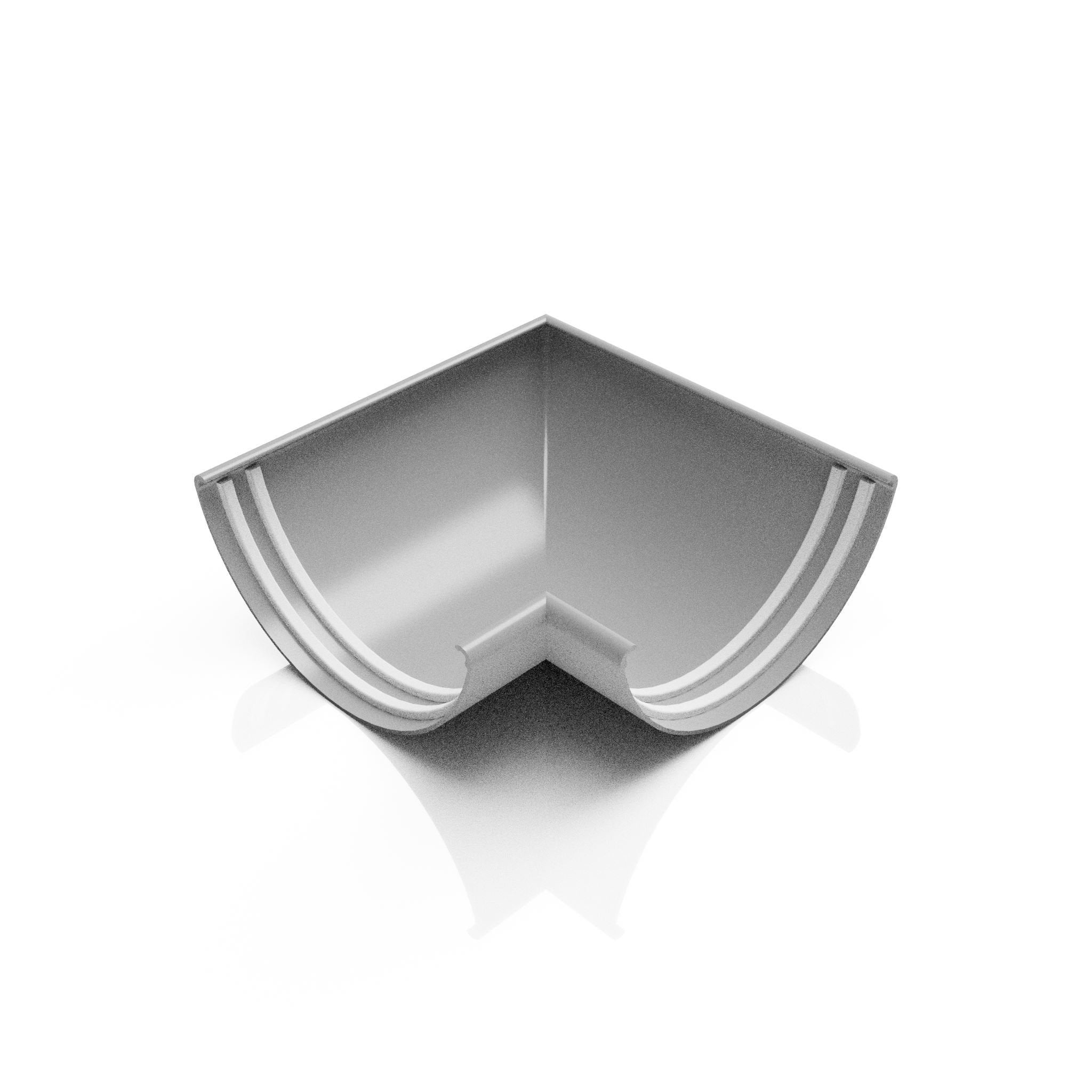 GHR6 - HALF ROUND GUTTER ANGLE 90 DEG - 125mm - Alugutter