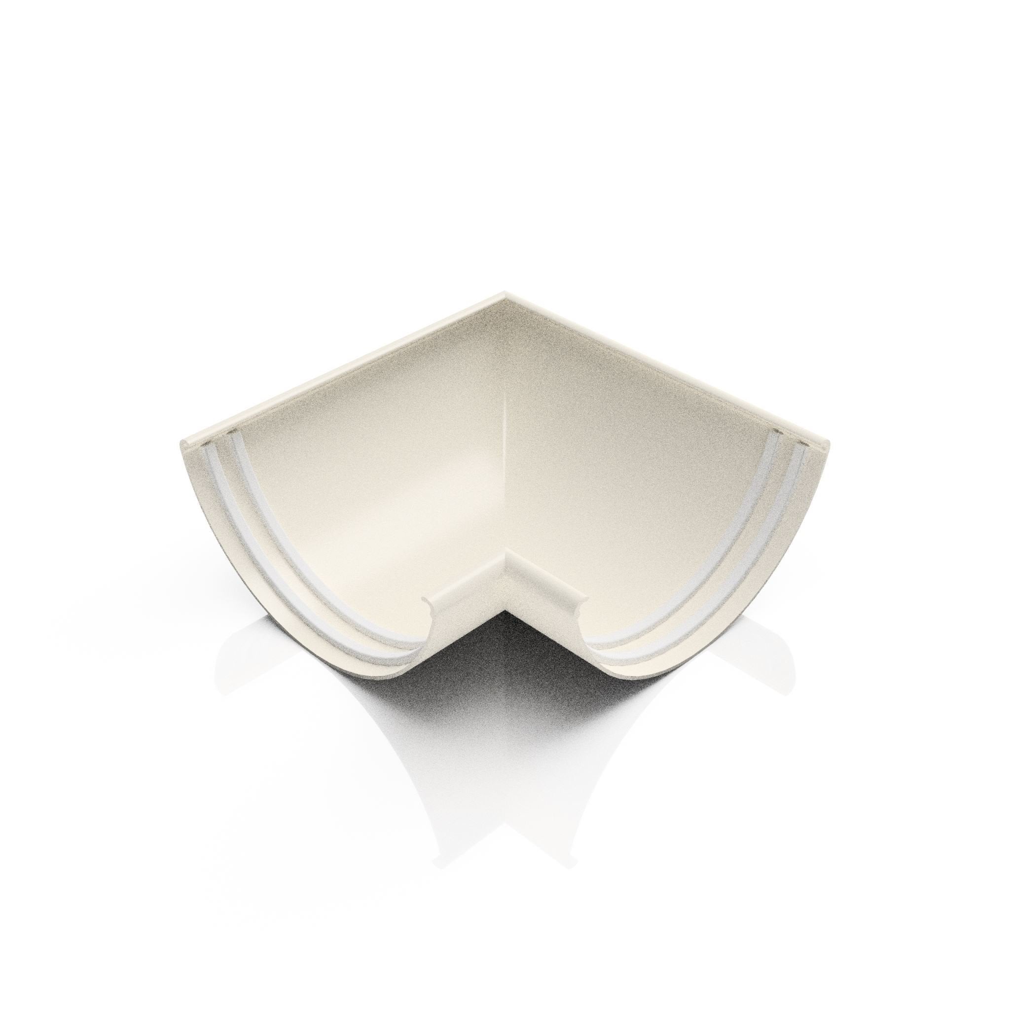 GHR6 - HALF ROUND GUTTER ANGLE 90 DEG - 125mm - Alugutter