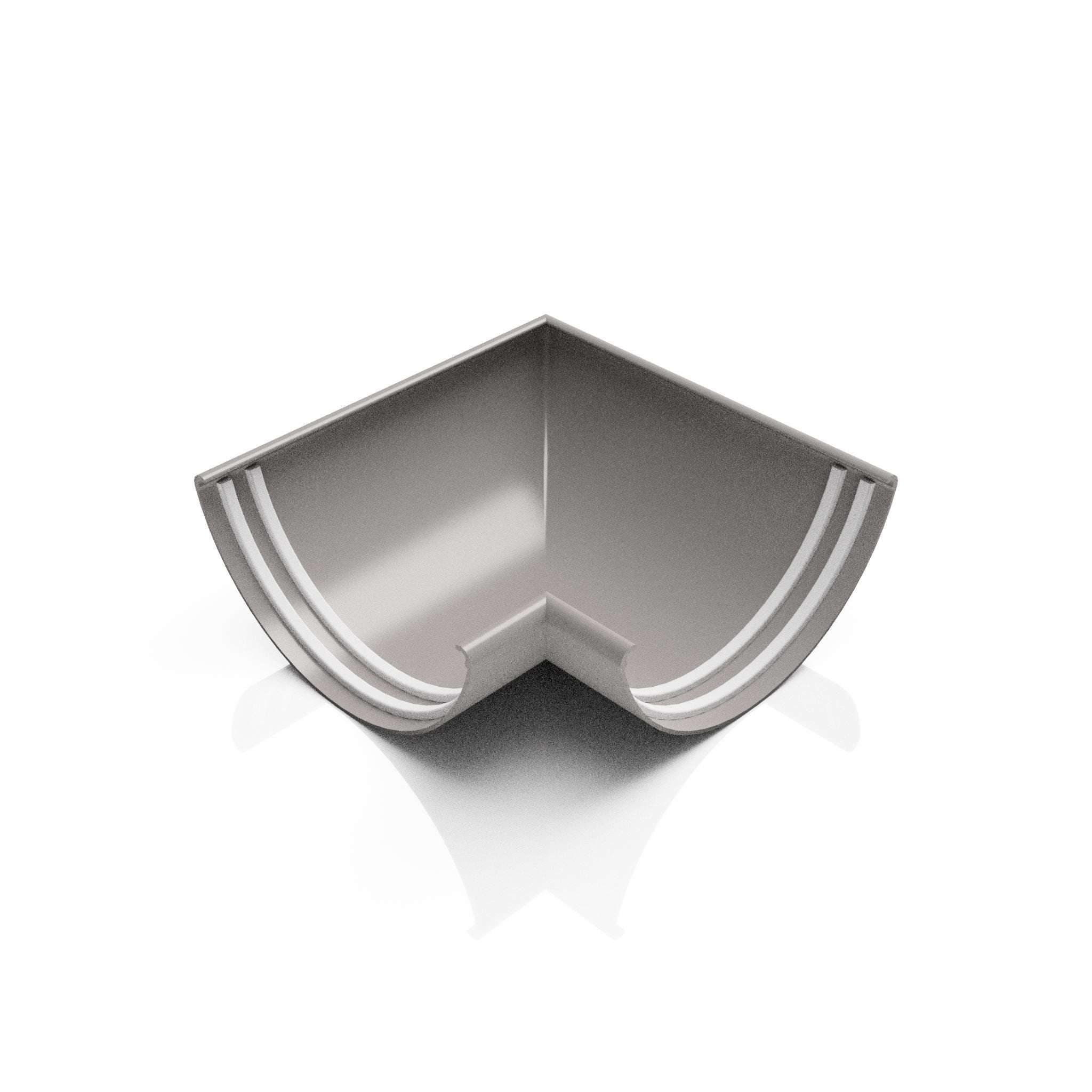 GHR6 - HALF ROUND GUTTER ANGLE 90 DEG - 125mm - Alugutter