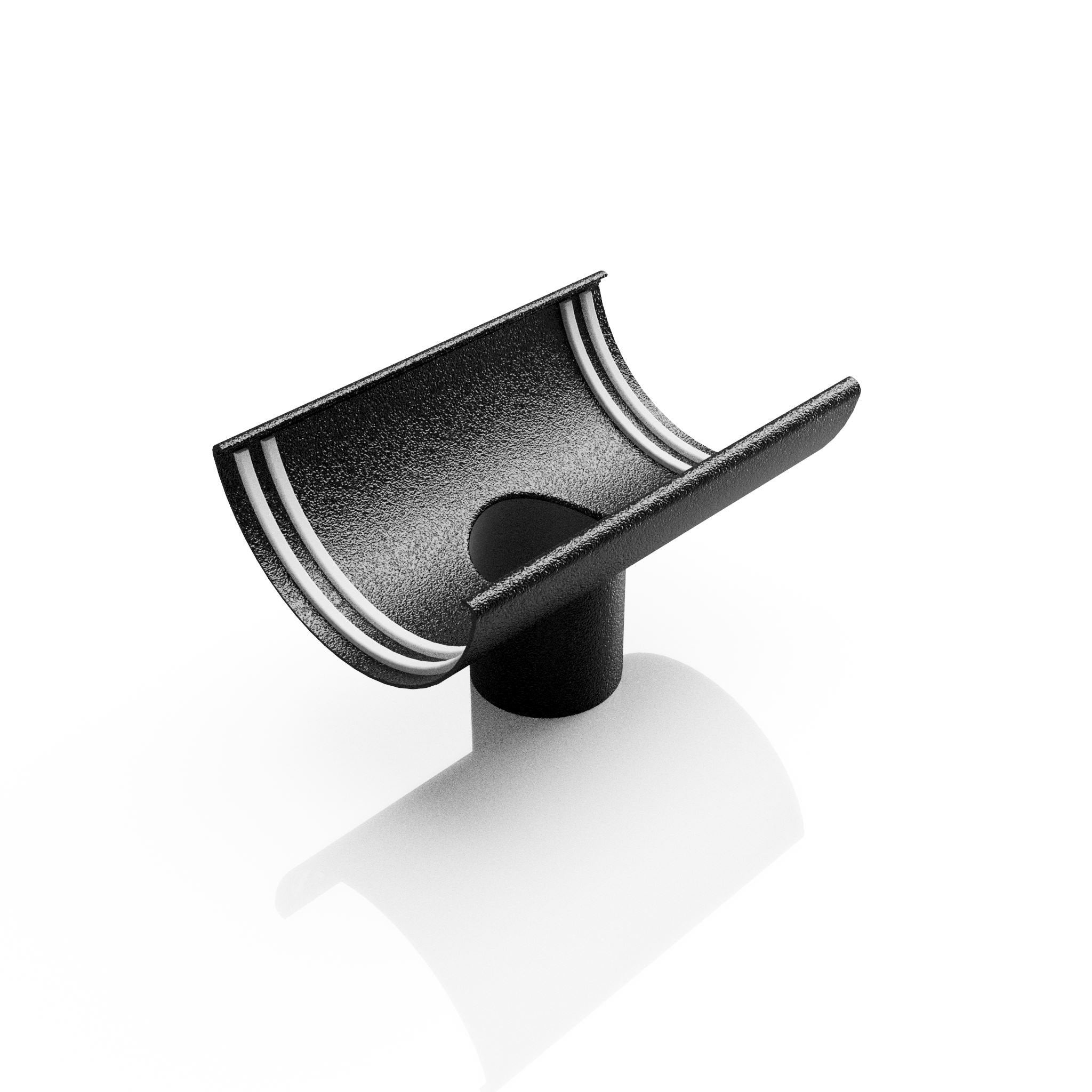 GHR8 - HALF ROUND GUTTER OUTLET 63mm DIA - 125mm - Alugutter