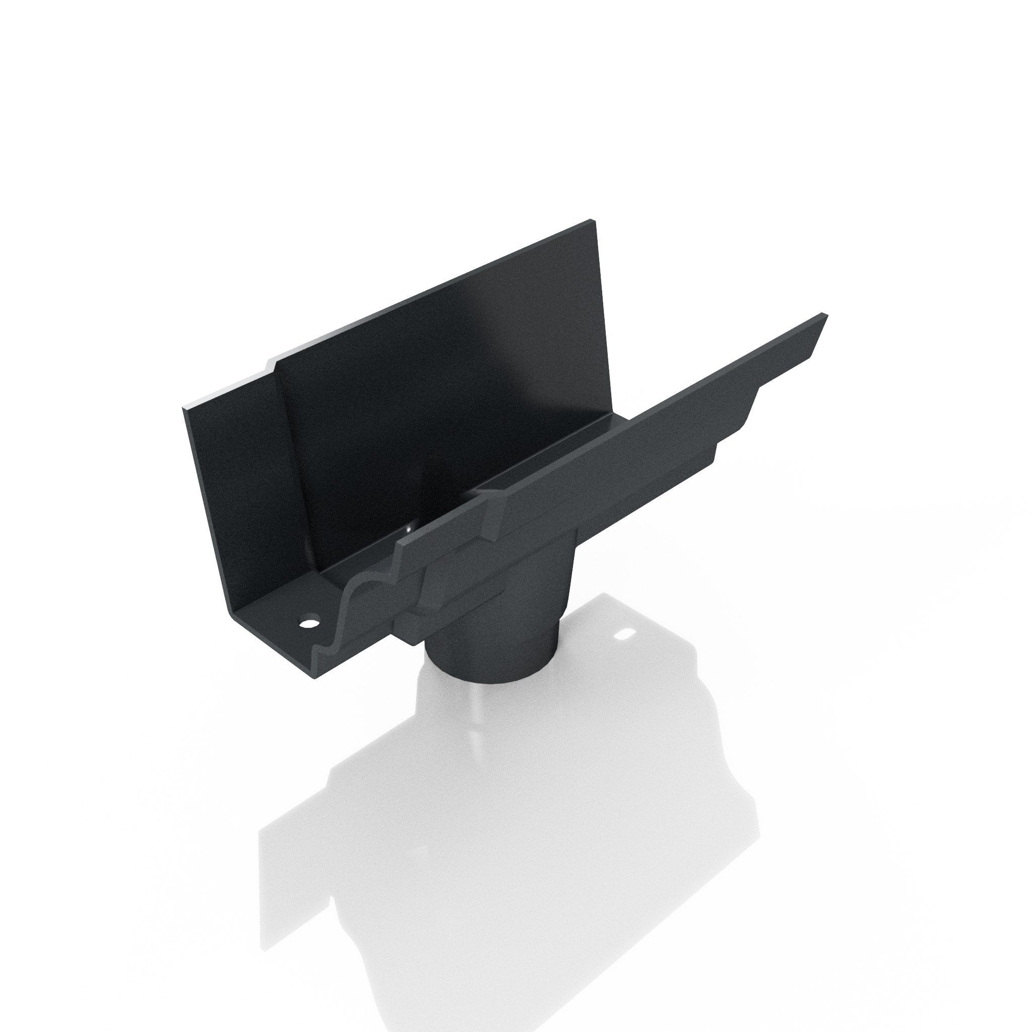 GTM11 - MOULDED GUTTER OUTLET 63mm DIA - 125 x 100mm - Alugutter