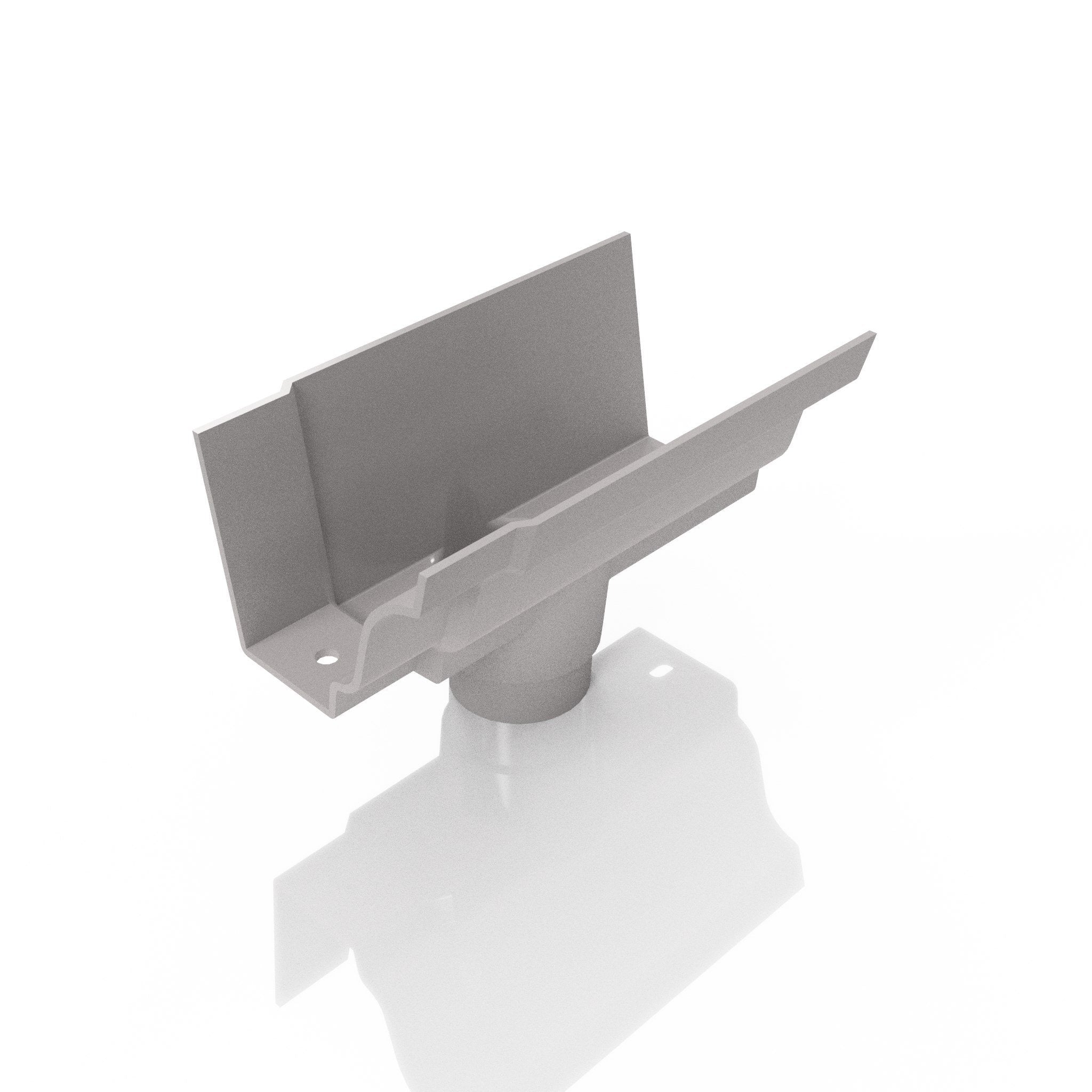 GTM11 - MOULDED GUTTER OUTLET 63mm DIA - 125 x 100mm - Alugutter