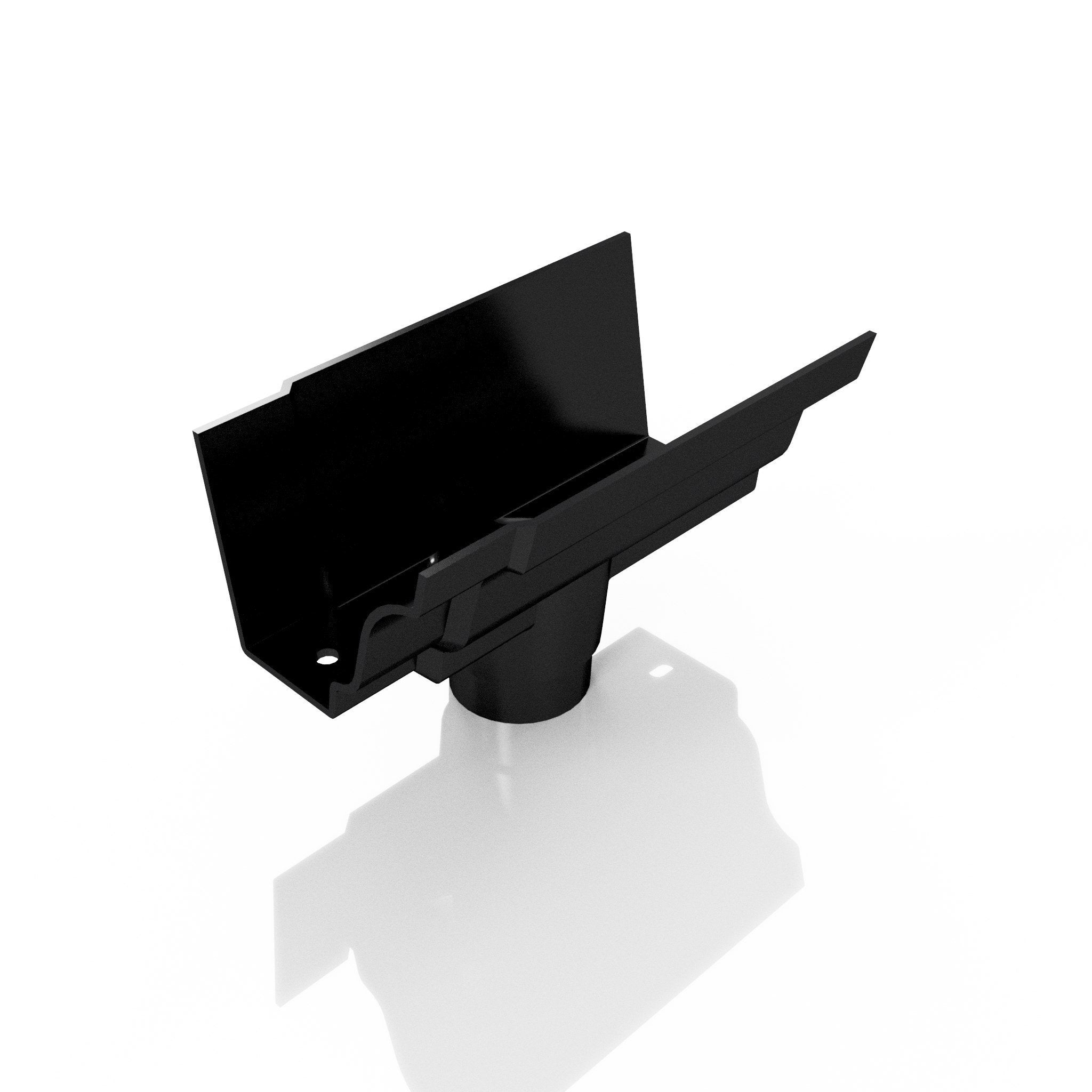 GTM11 - MOULDED GUTTER OUTLET 63mm DIA - 125 x 100mm - Alugutter