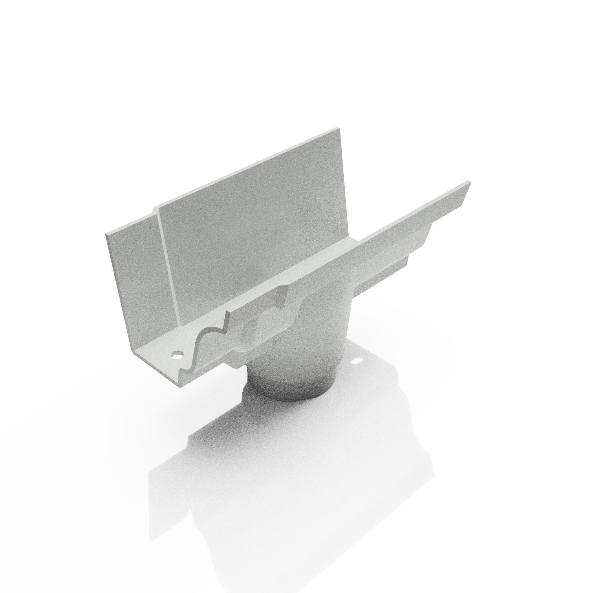 GTM12 - MOULDED GUTTER OUTLET 76mm DIA - 125 x 100mm - Alugutter