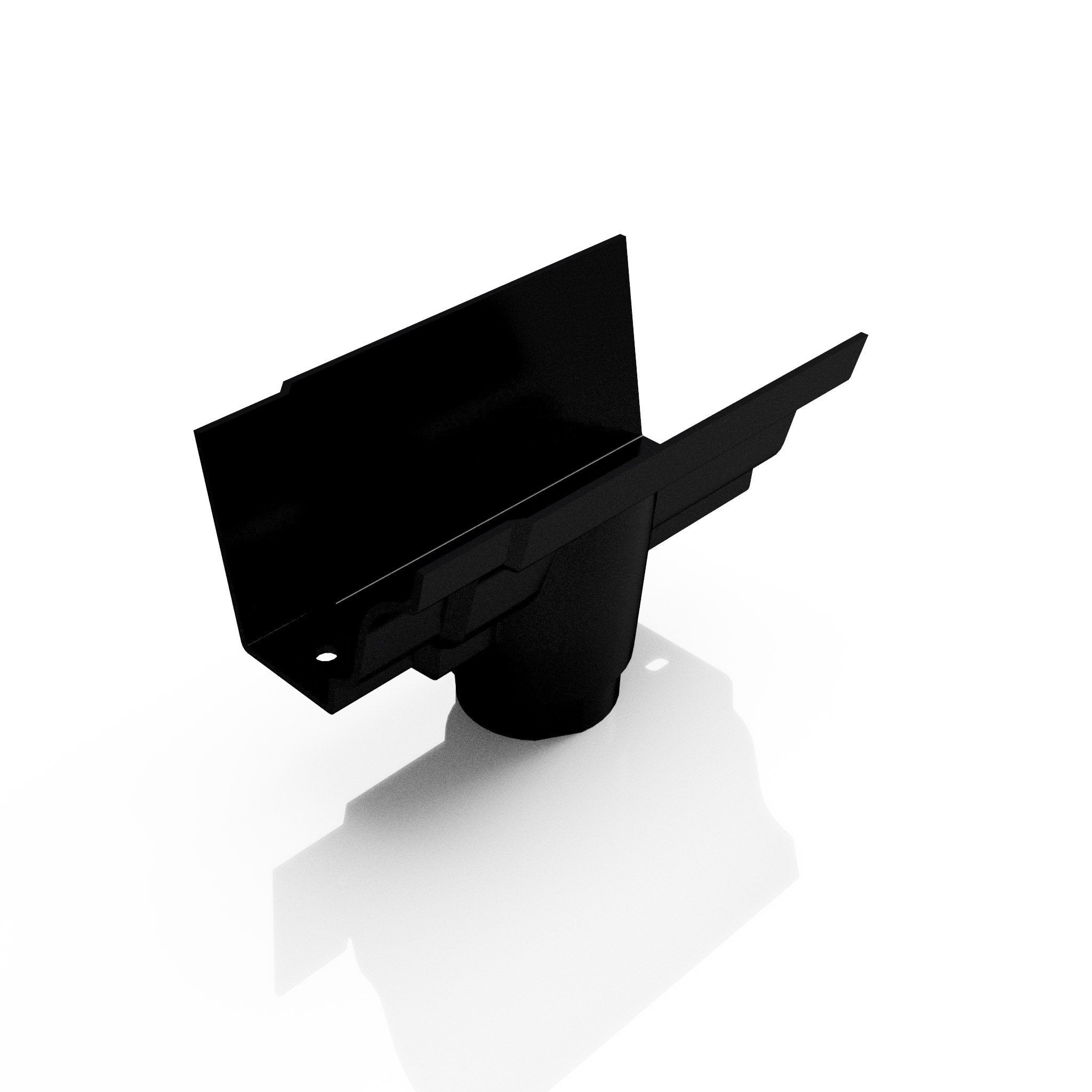 GTM12 - MOULDED GUTTER OUTLET 76mm DIA - 125 x 100mm - Alugutter