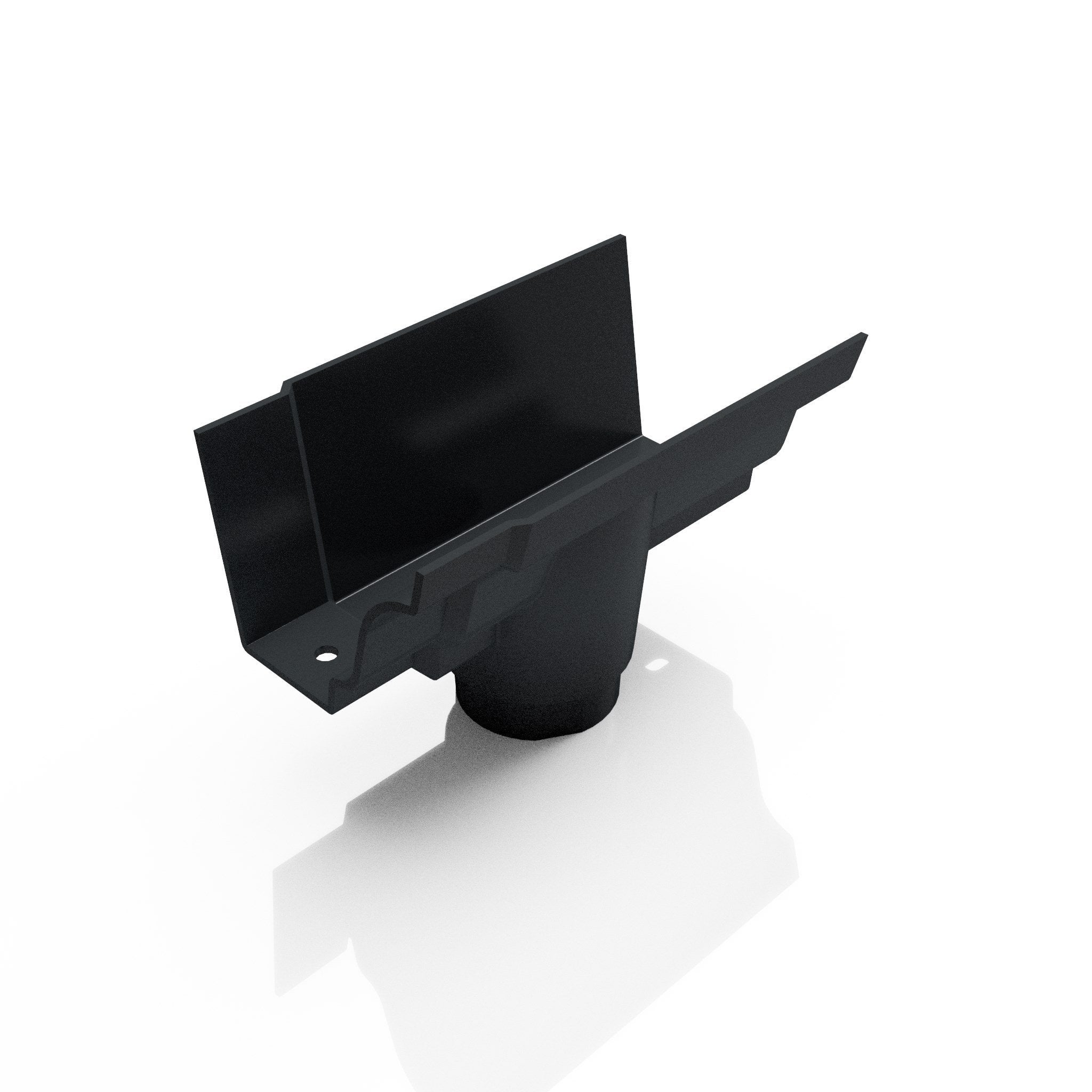 GTM12 - MOULDED GUTTER OUTLET 76mm DIA - 125 x 100mm - Alugutter