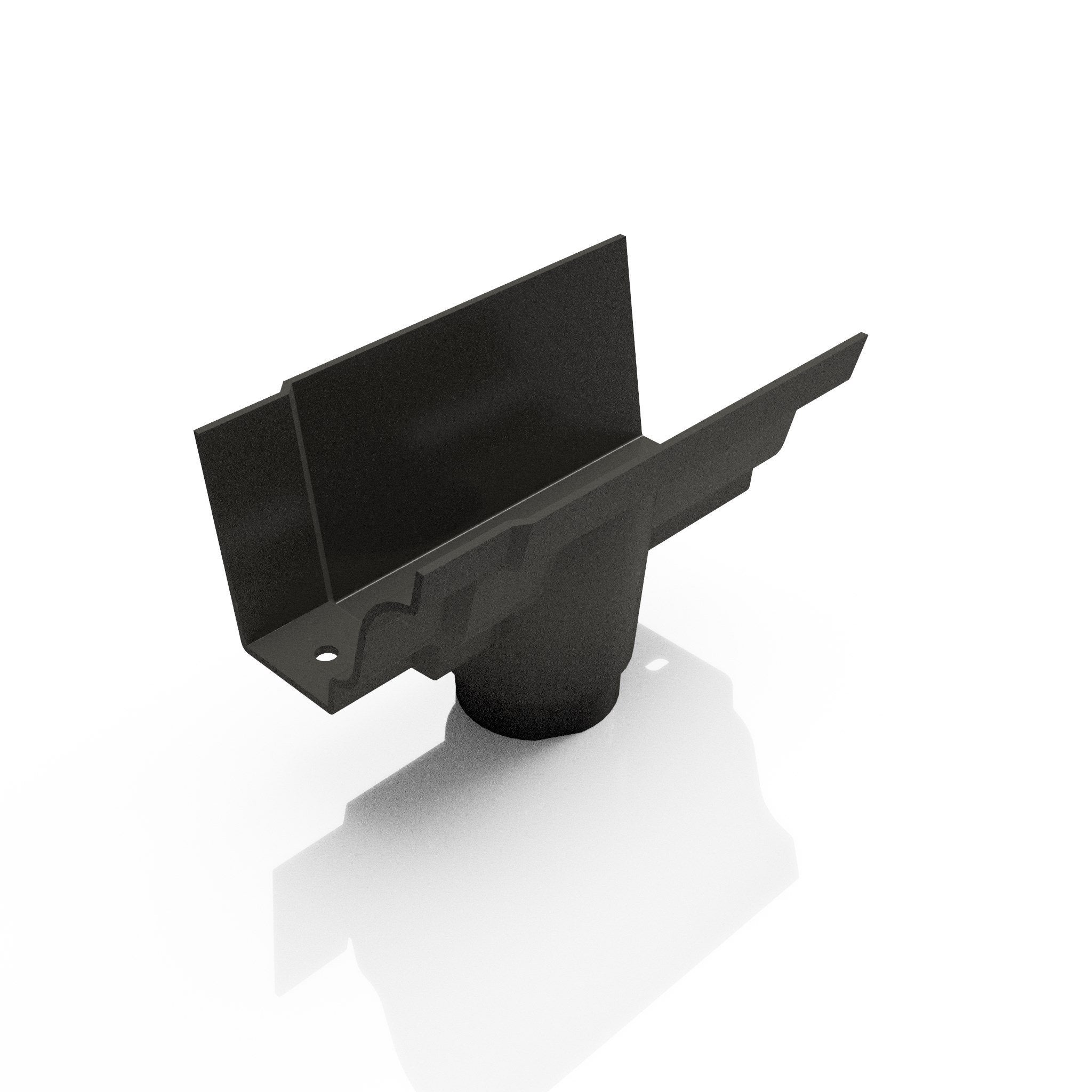 GTM12 - MOULDED GUTTER OUTLET 76mm DIA - 125 x 100mm - Alugutter