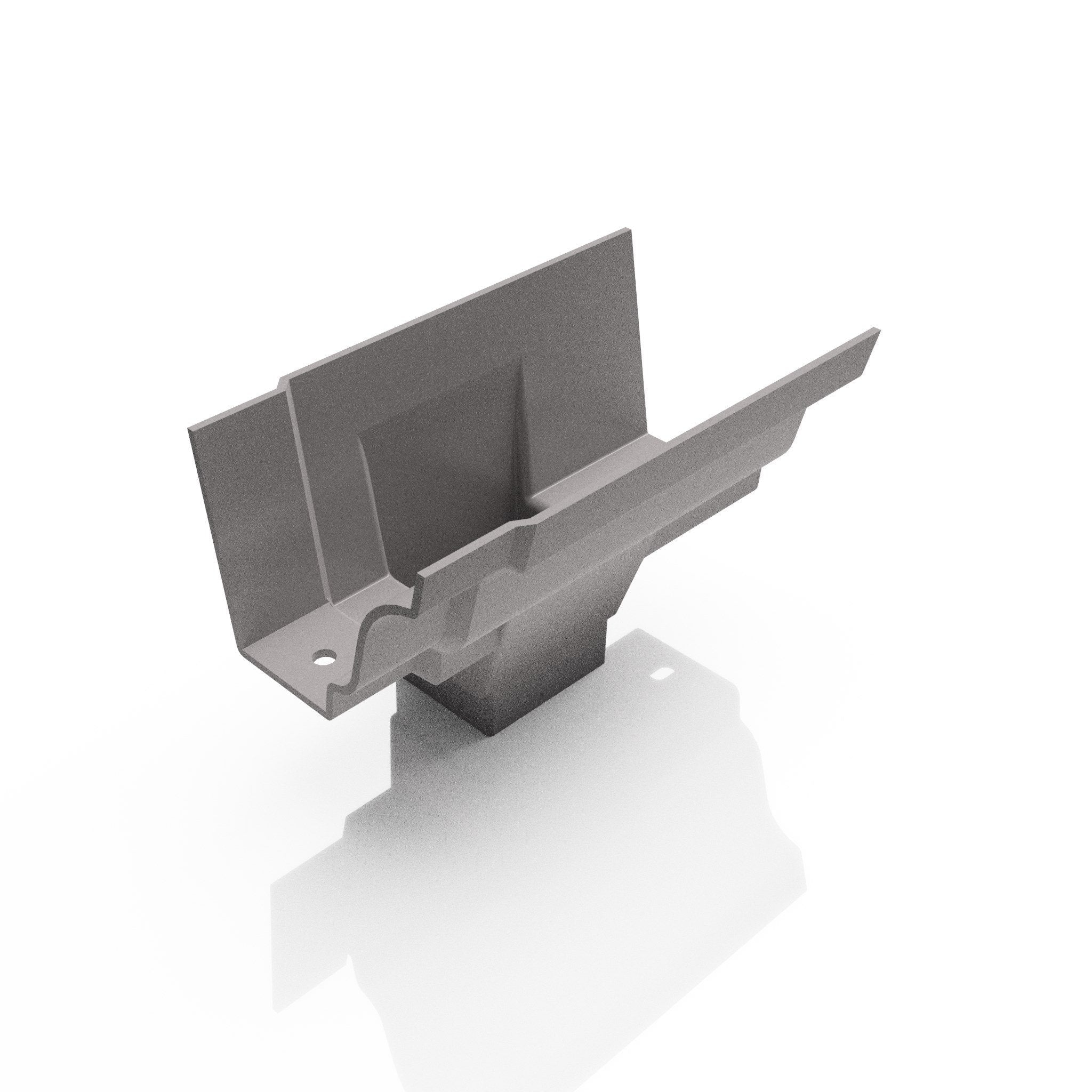 GTM13 - MOULDED GUTTER OUTLET 72X72mm - 125 x 100mm - Alugutter