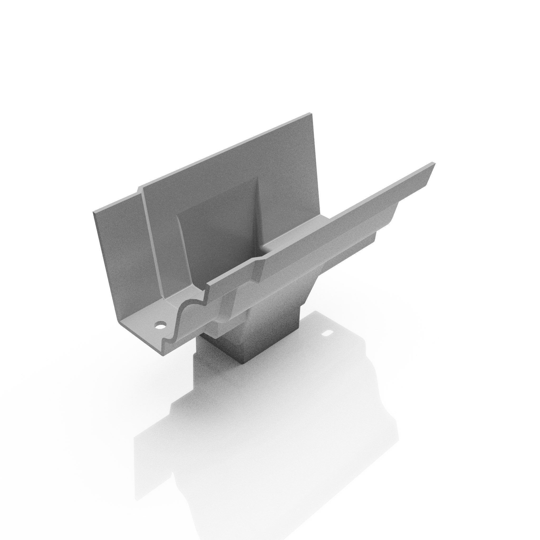 GTM13 - MOULDED GUTTER OUTLET 72X72mm - 125 x 100mm - Alugutter