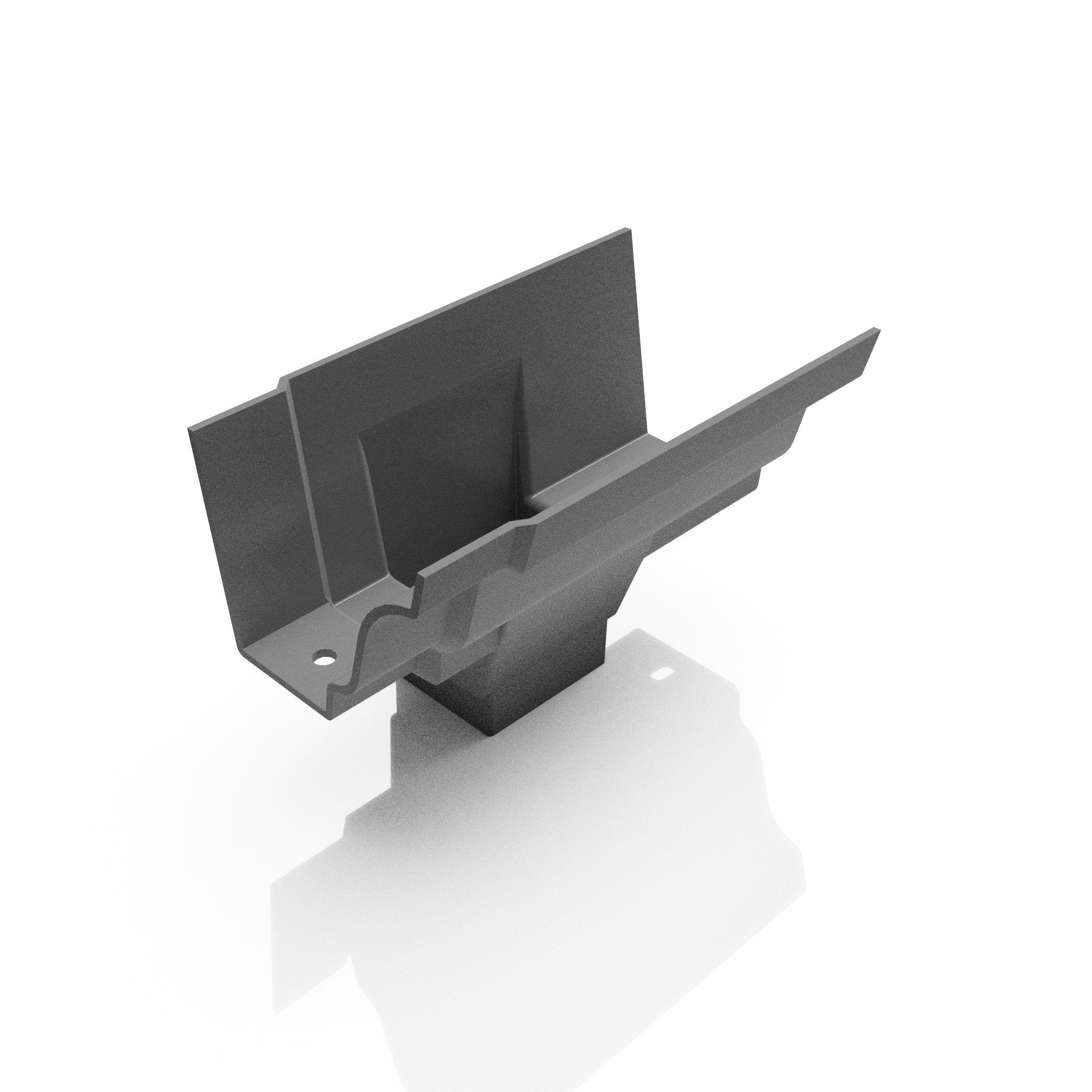 GTM13 - MOULDED OGEE GUTTER OUTLET 72X72mm - 125 x 100mm - Alugutter