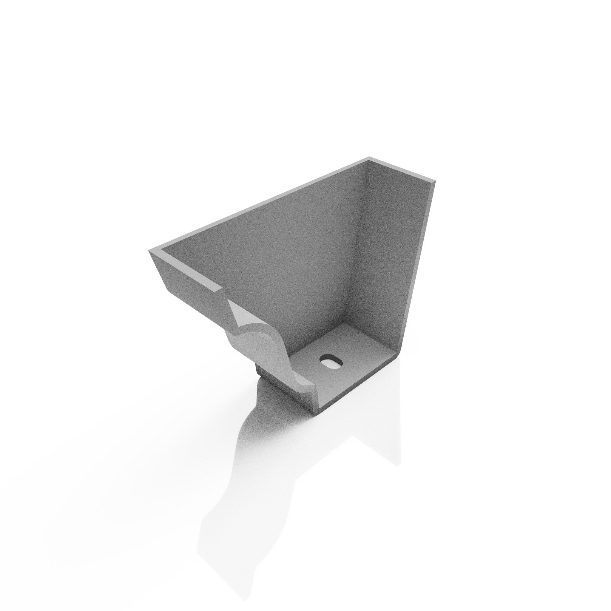 GTM14 - MOULDED GUTTER LEFT HAND STOP END - 125 x 100mm - Alugutter