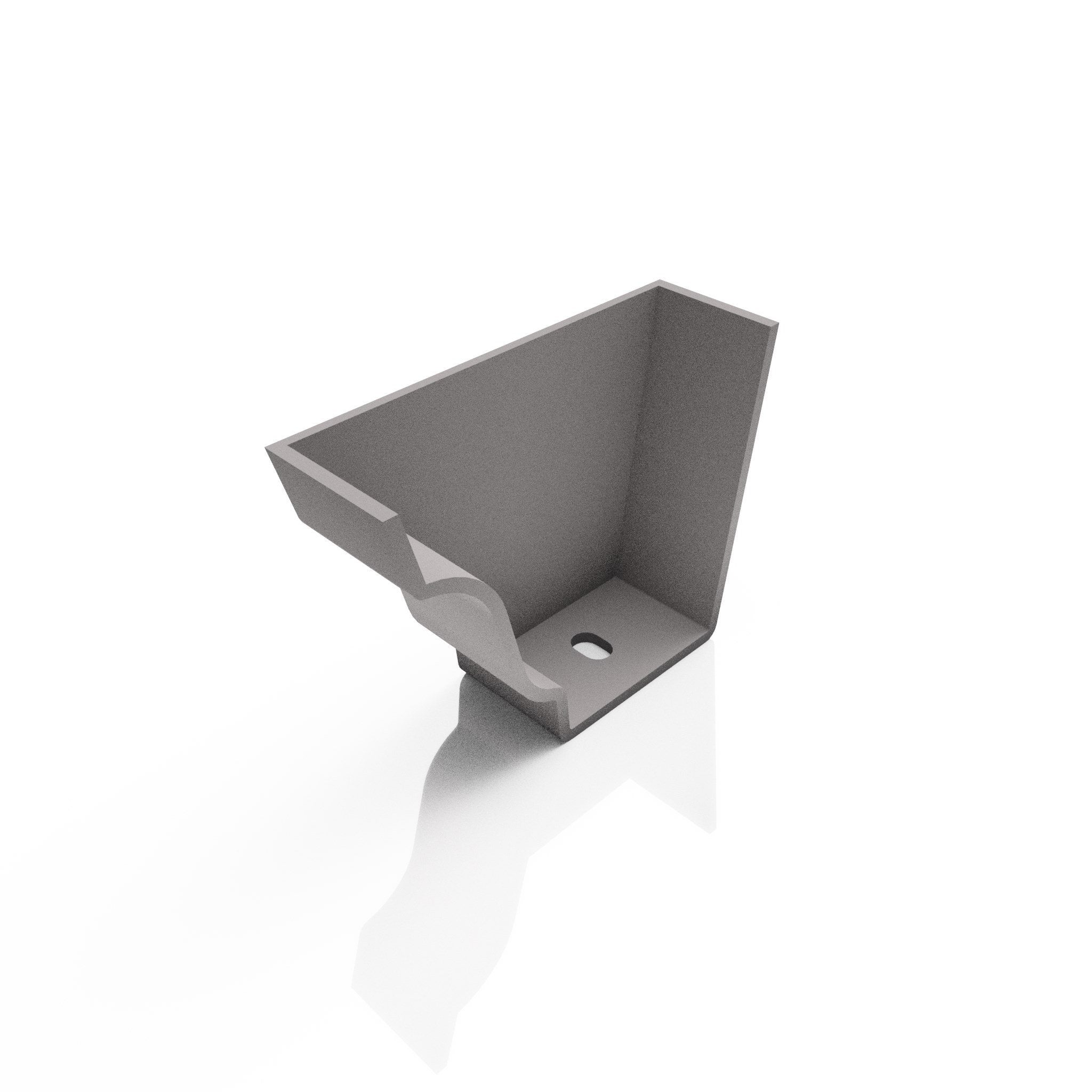 GTM14 - MOULDED GUTTER LEFT HAND STOP END - 125 x 100mm - Alugutter