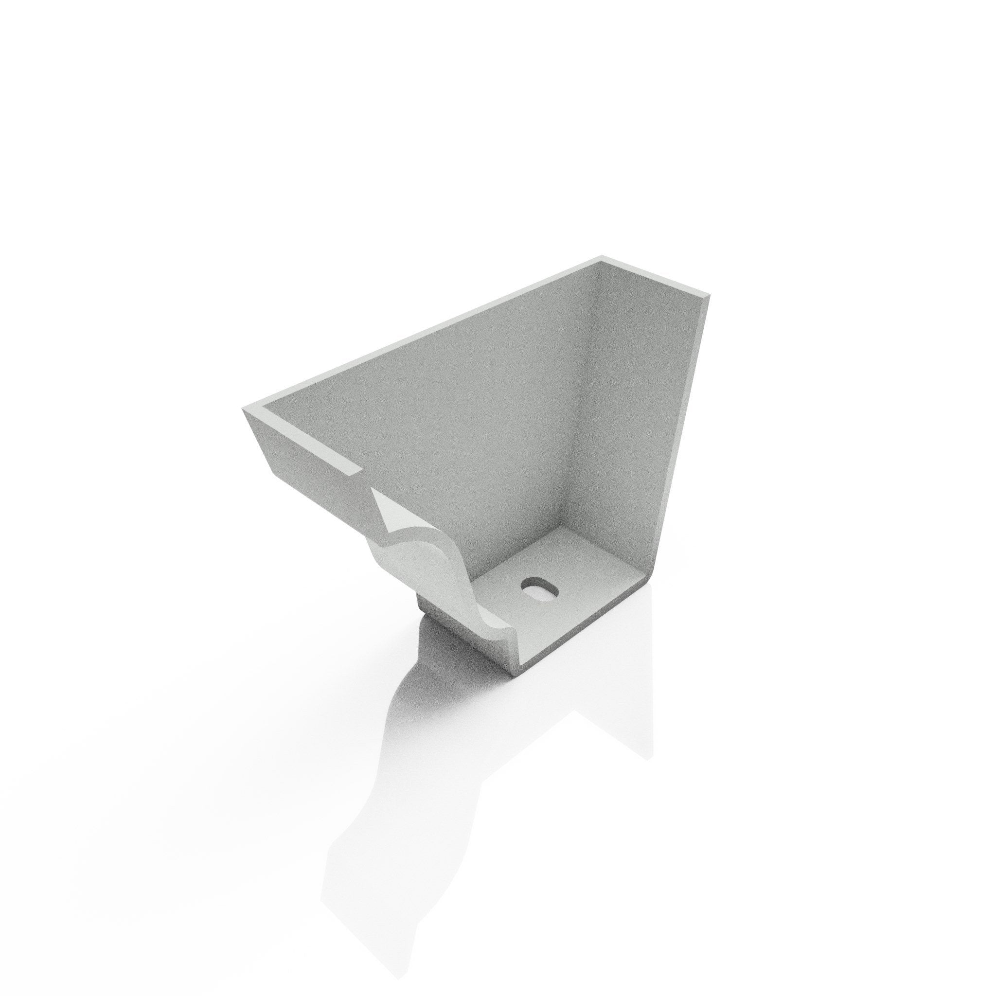 GTM14 - MOULDED GUTTER LEFT HAND STOP END - 125 x 100mm - Alugutter