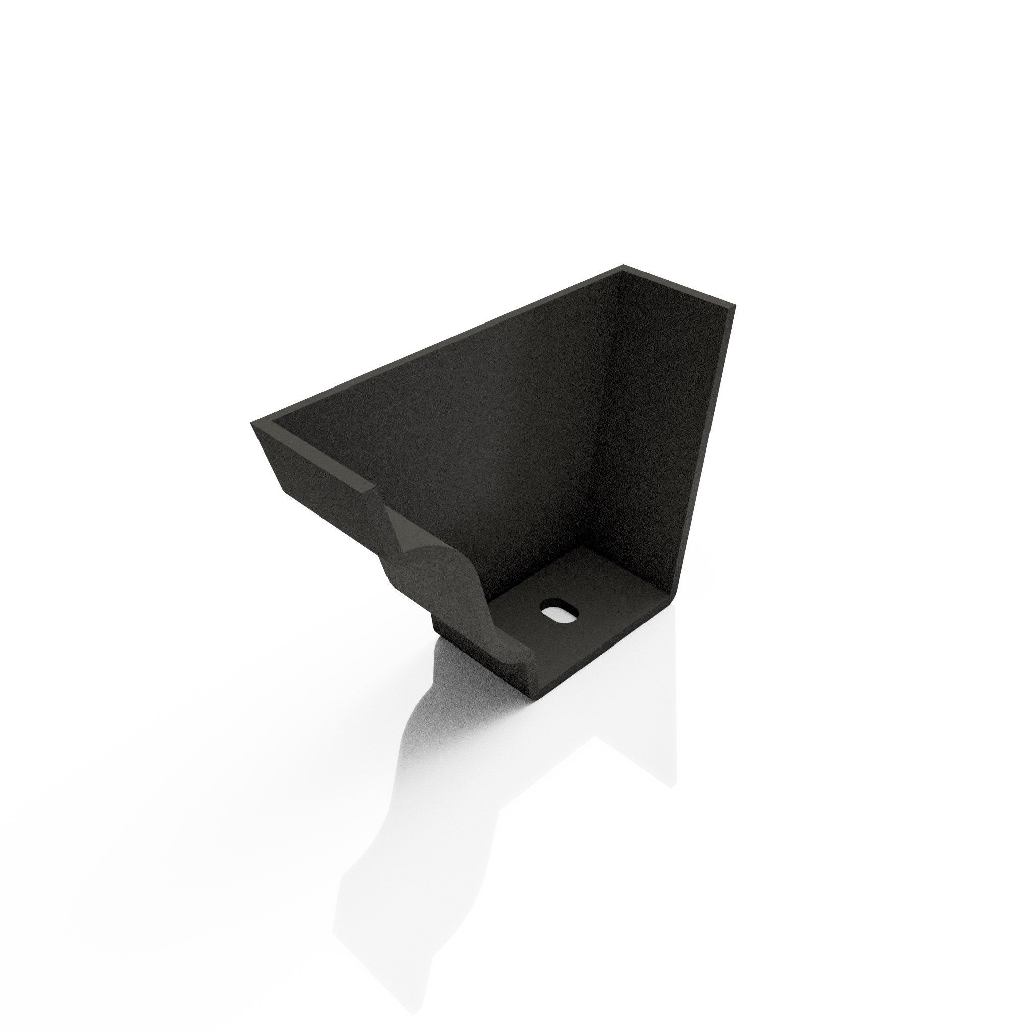 GTM14 - MOULDED GUTTER LEFT HAND STOP END - 125 x 100mm - Alugutter