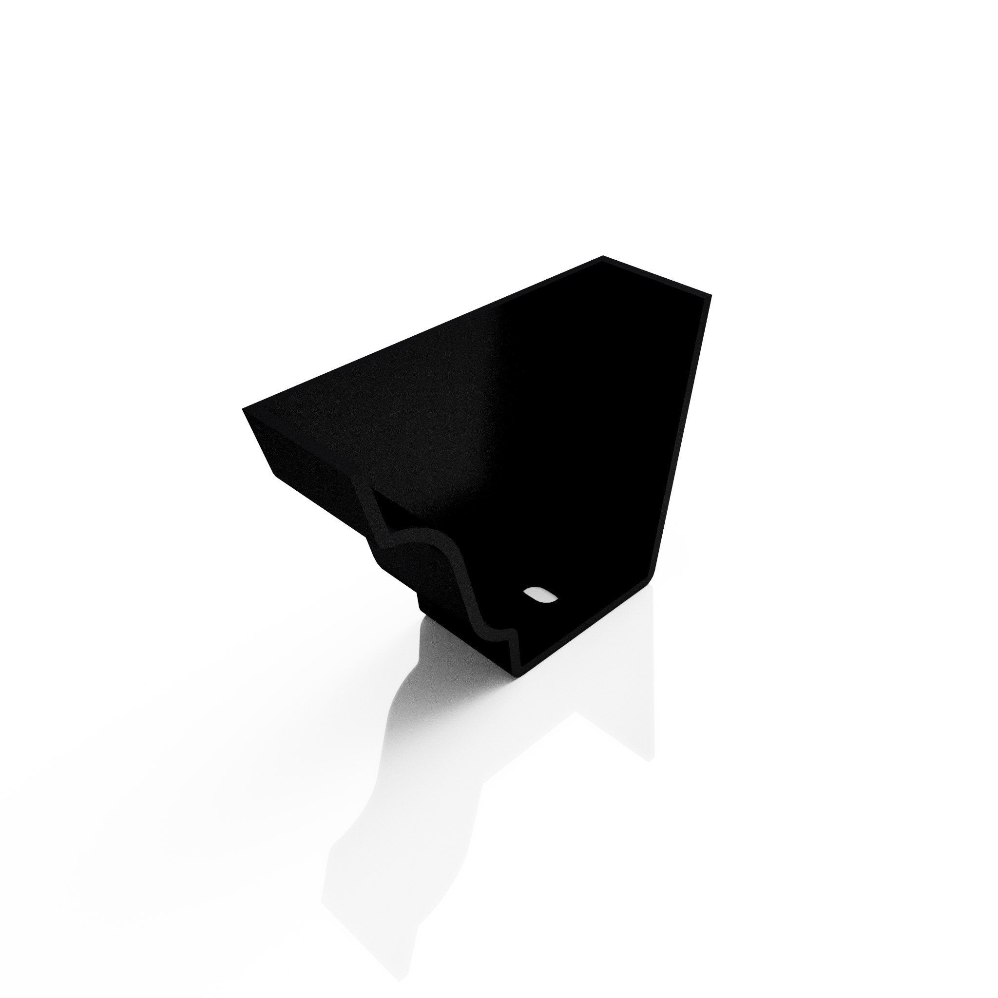 GTM14 - MOULDED GUTTER LEFT HAND STOP END - 125 x 100mm - Alugutter