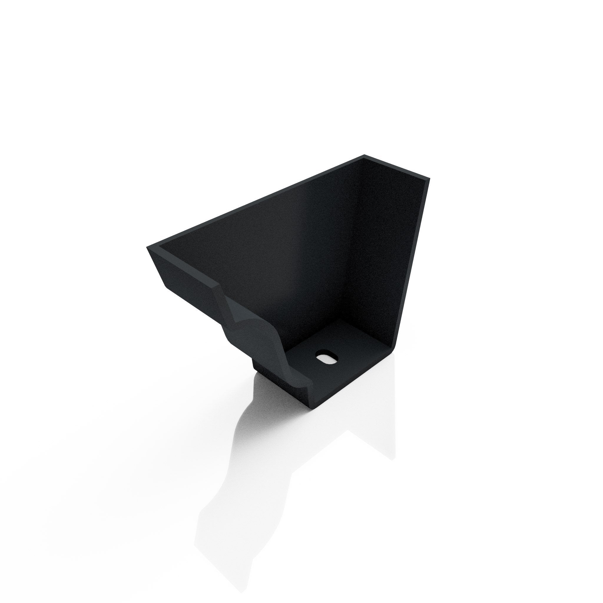 GTM14 - MOULDED GUTTER LEFT HAND STOP END - 125 x 100mm - Alugutter