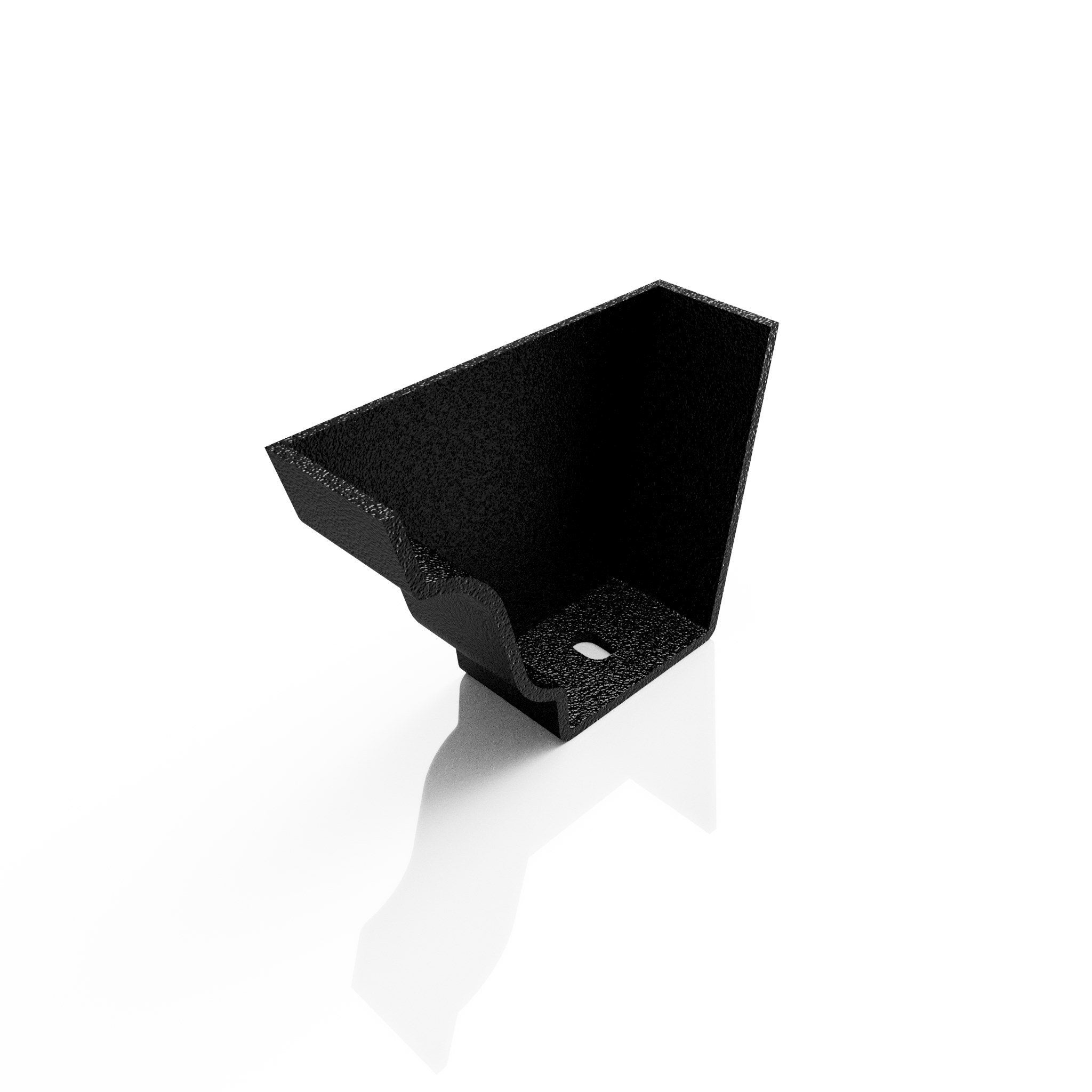 GTM14 - MOULDED GUTTER LEFT HAND STOP END - 125 x 100mm - Alugutter