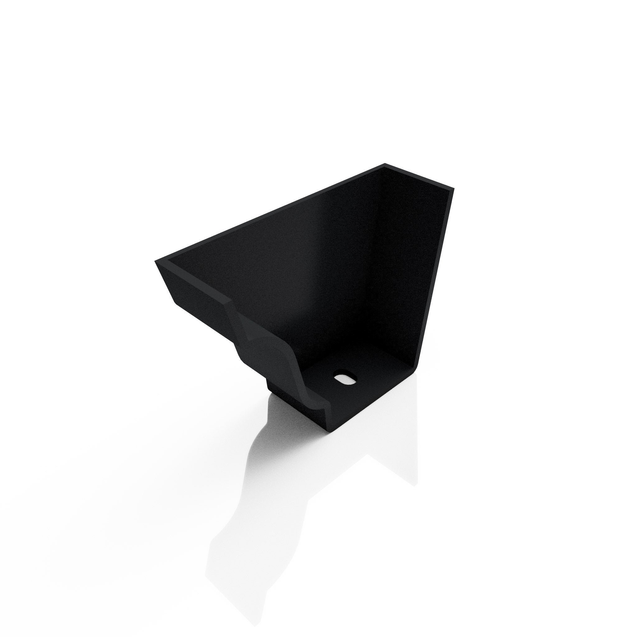 GTM14 - MOULDED GUTTER LEFT HAND STOP END - 125 x 100mm - Alugutter