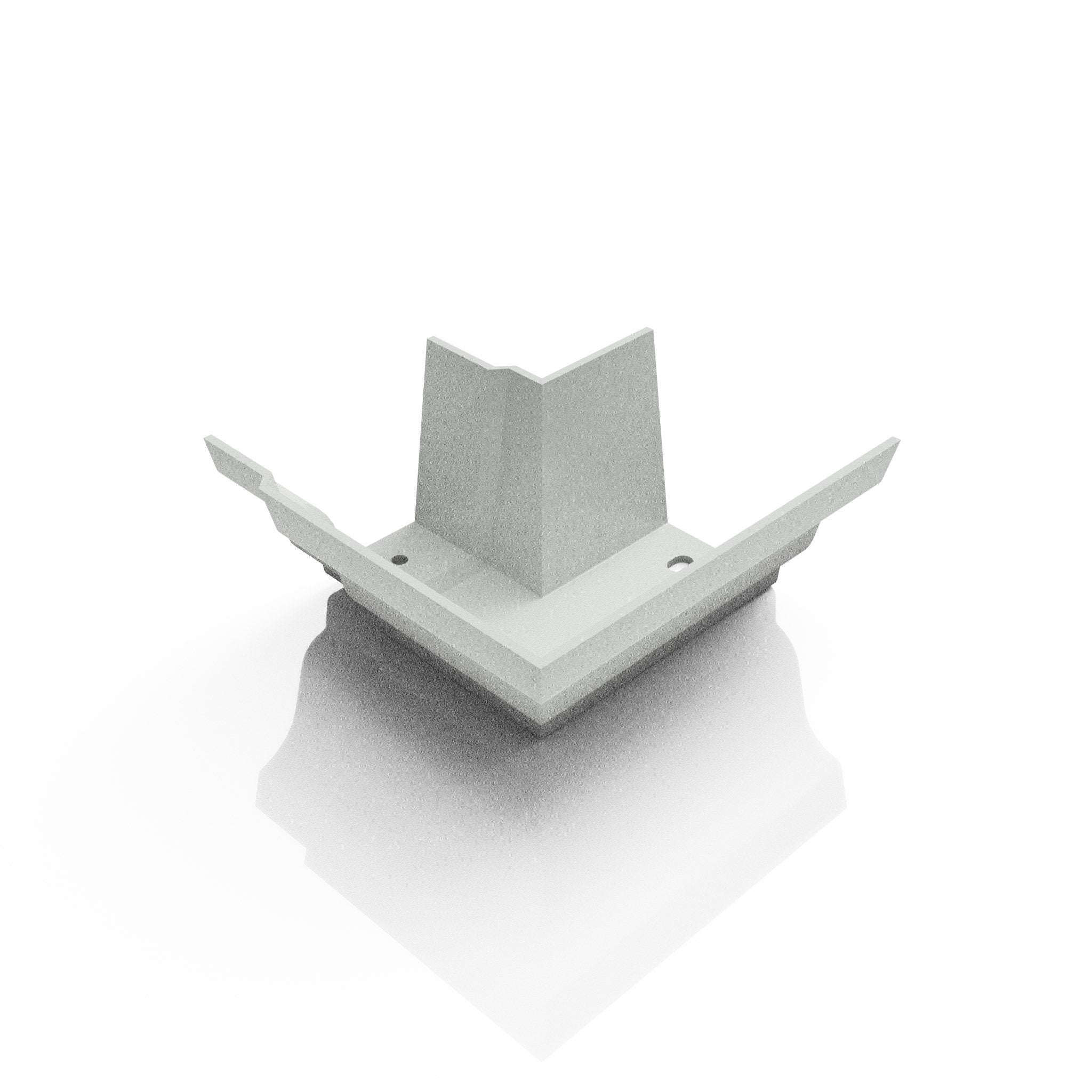 GTM7 - MOULDED GUTTER EXTERNAL ANGLE 90 DEG - 125 x 100mm - Alugutter