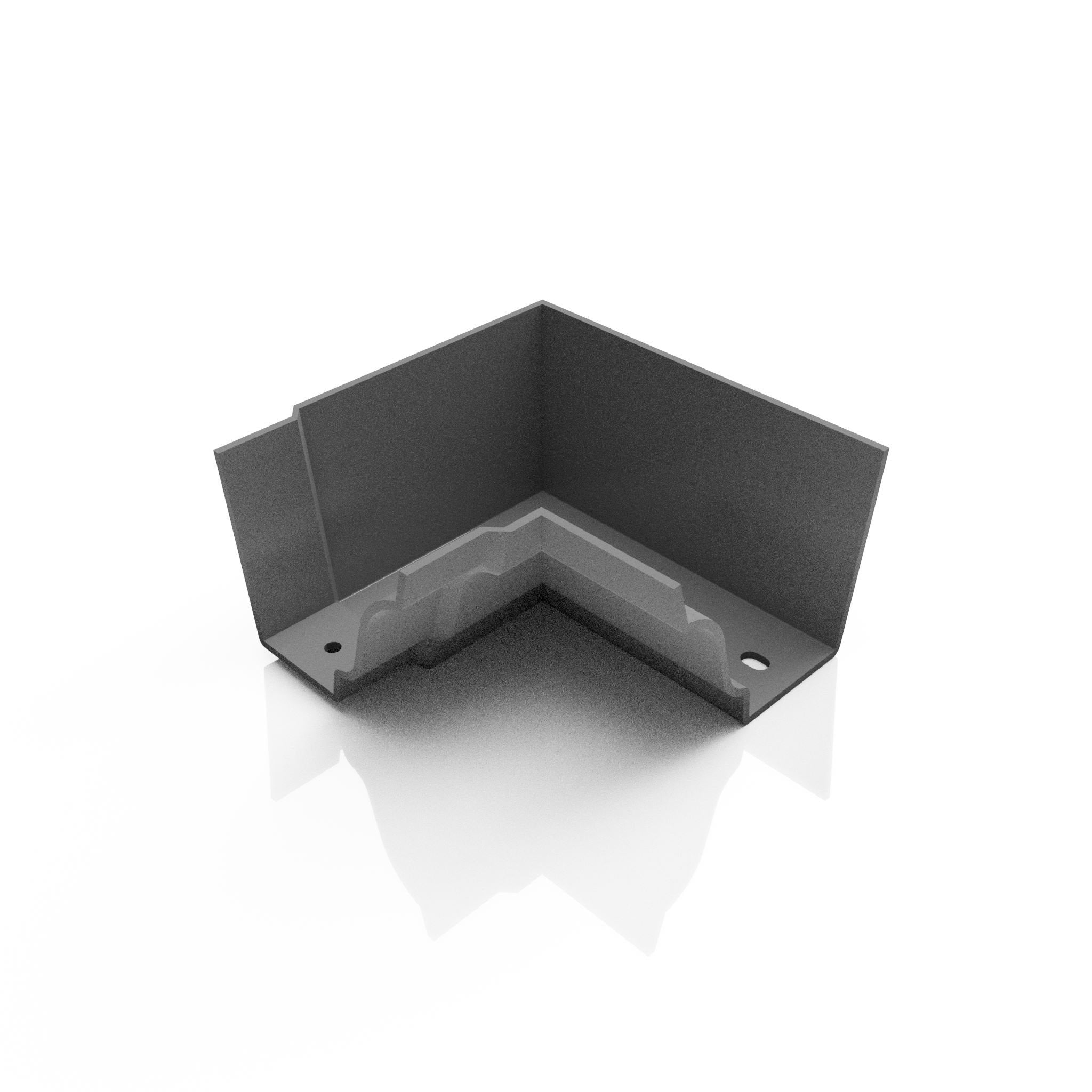 GTM8 - MOULDED OGEE GUTTER INTERNAL ANGLE 90 DEG - 125 x 100mm - Alugutter