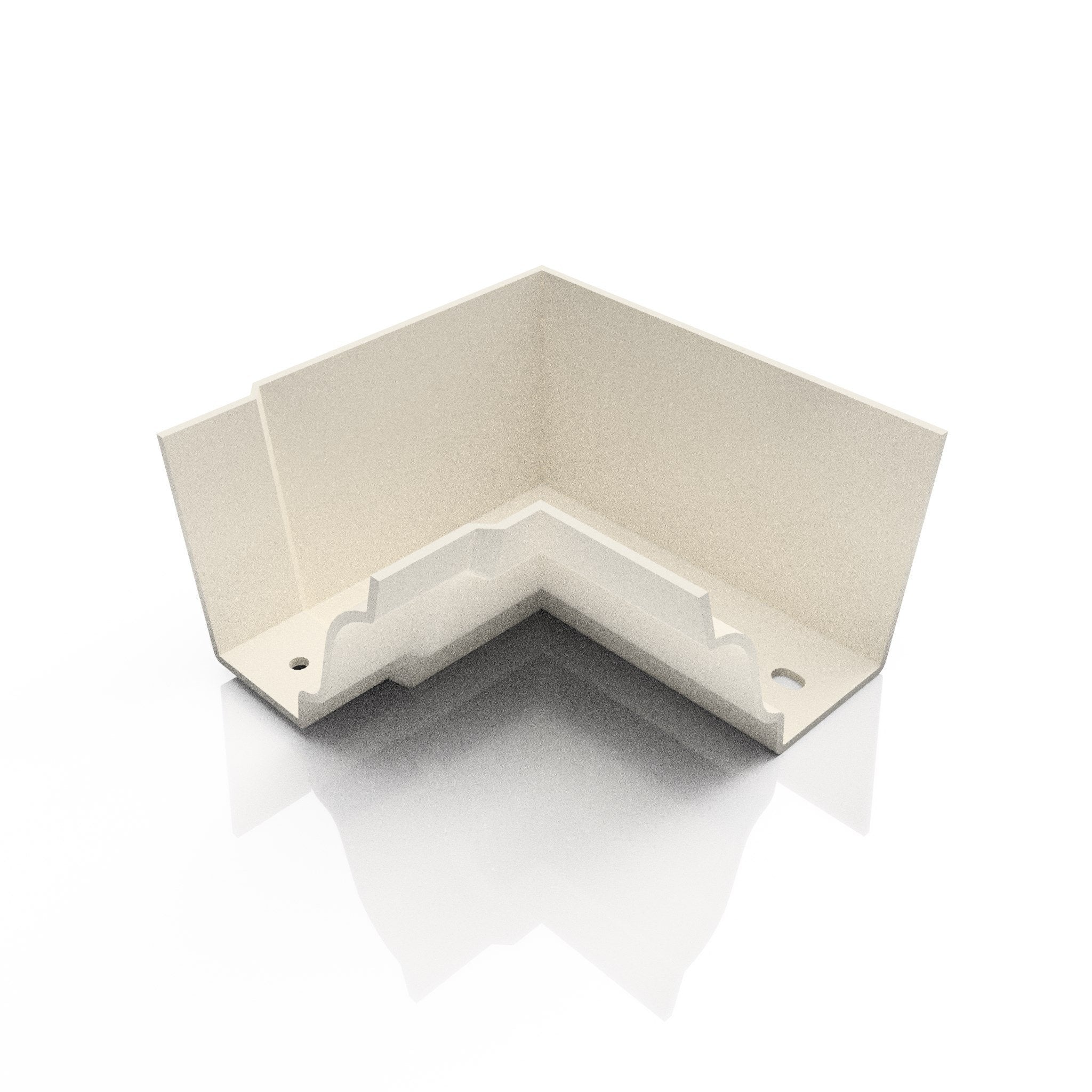 GTM8 - MOULDED GUTTER INTERNAL ANGLE 90 DEG - 125 x 100mm - Alugutter
