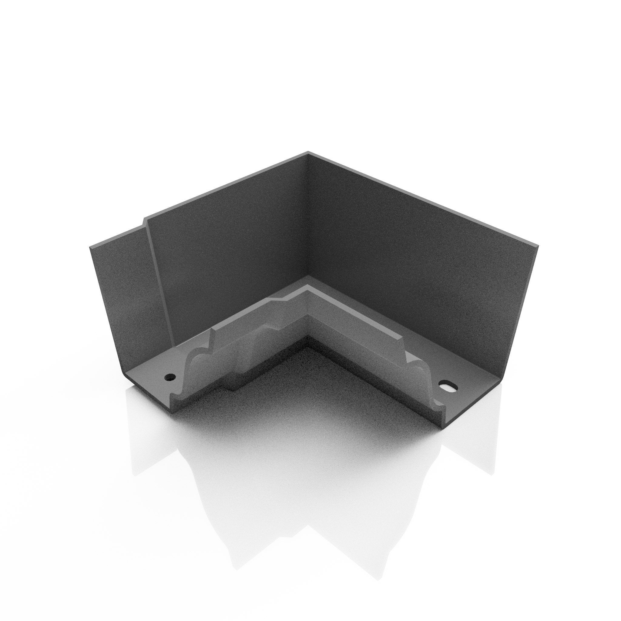 GTM8 - MOULDED GUTTER INTERNAL ANGLE 90 DEG - 125 x 100mm - Alugutter