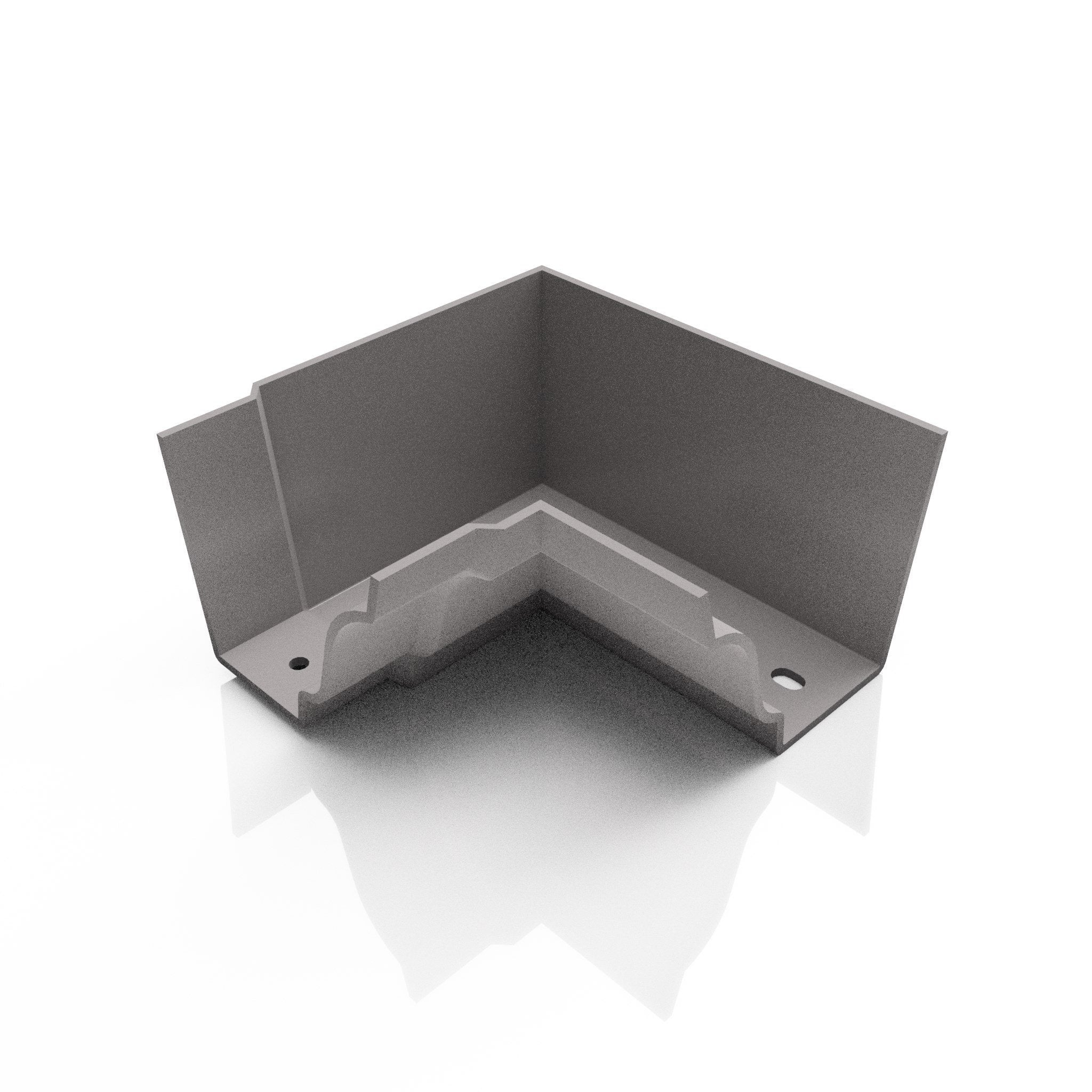 GTM8 - MOULDED GUTTER INTERNAL ANGLE 90 DEG - 125 x 100mm - Alugutter