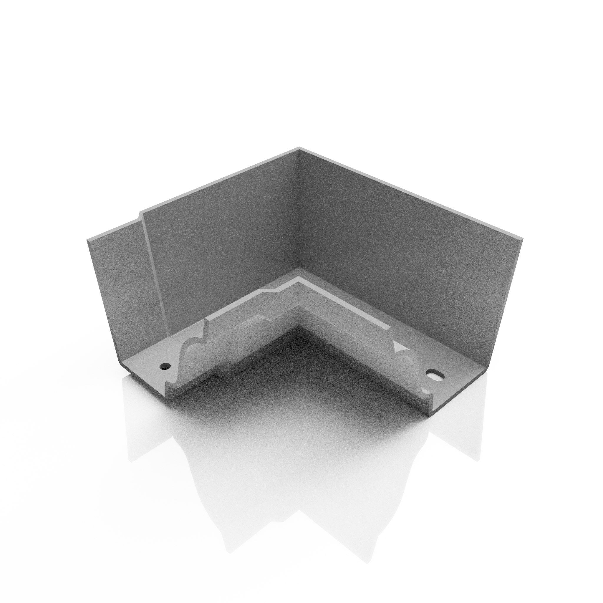 GTM8 - MOULDED GUTTER INTERNAL ANGLE 90 DEG - 125 x 100mm - Alugutter