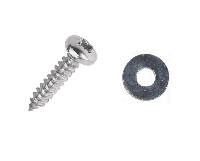 SU10 - BOX GUTTER FIXING SCREW & WASHERS (Qty 100) - No. 12 x 30mm - Alugutter