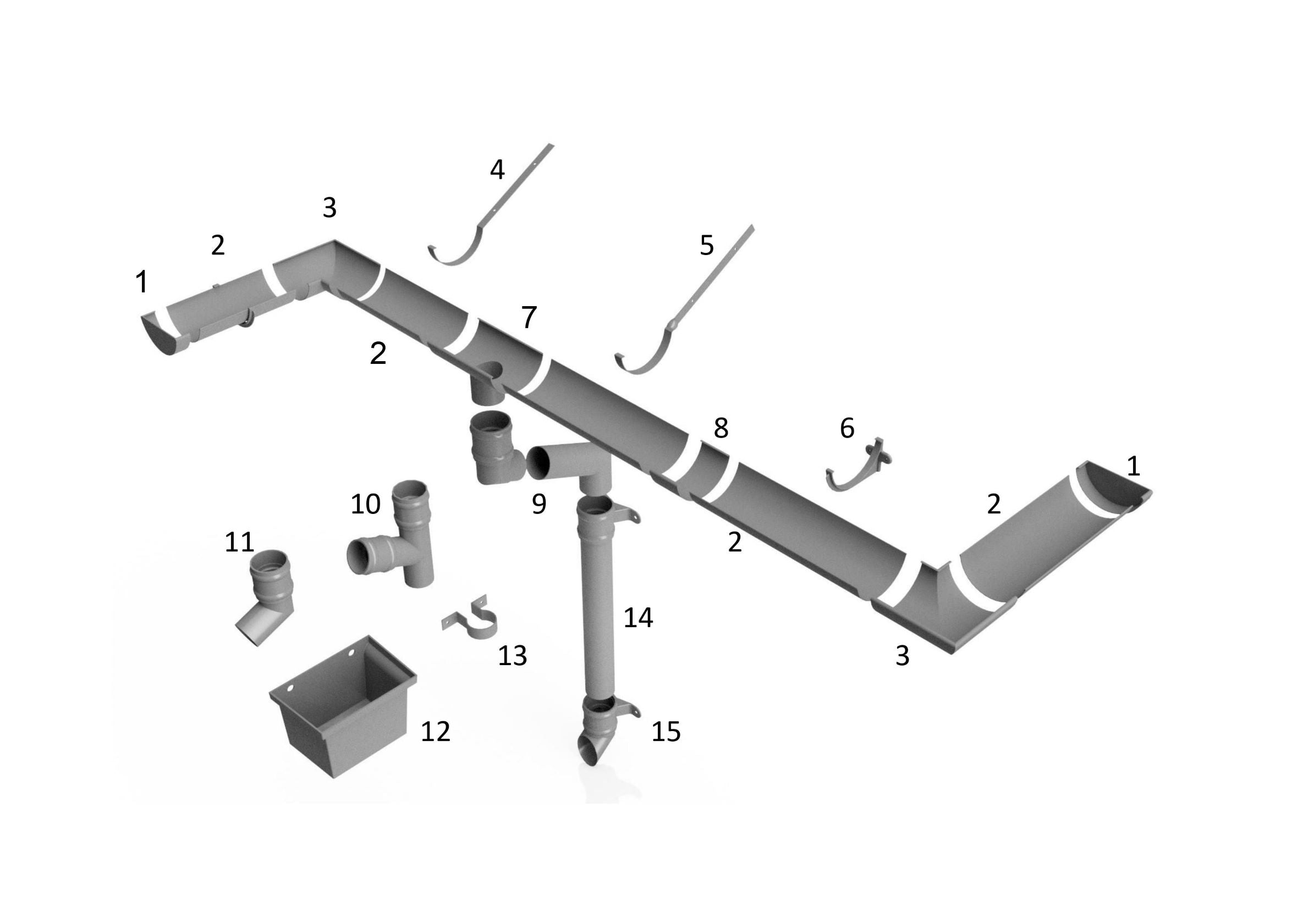 Aluminium Guttering System Component Names