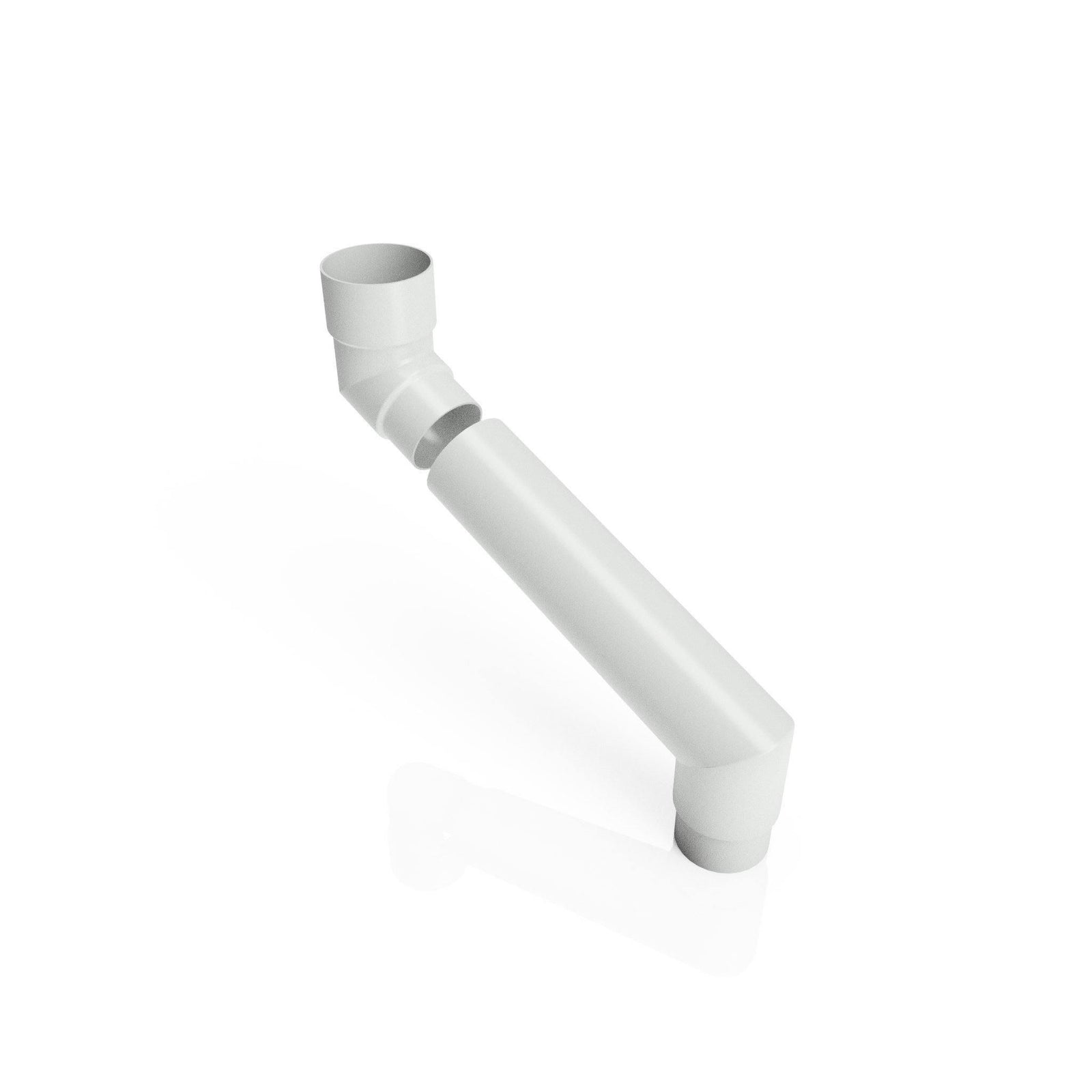 Flush Joint Aluminium Downpipe Adjustable Swannecks 76mmØ