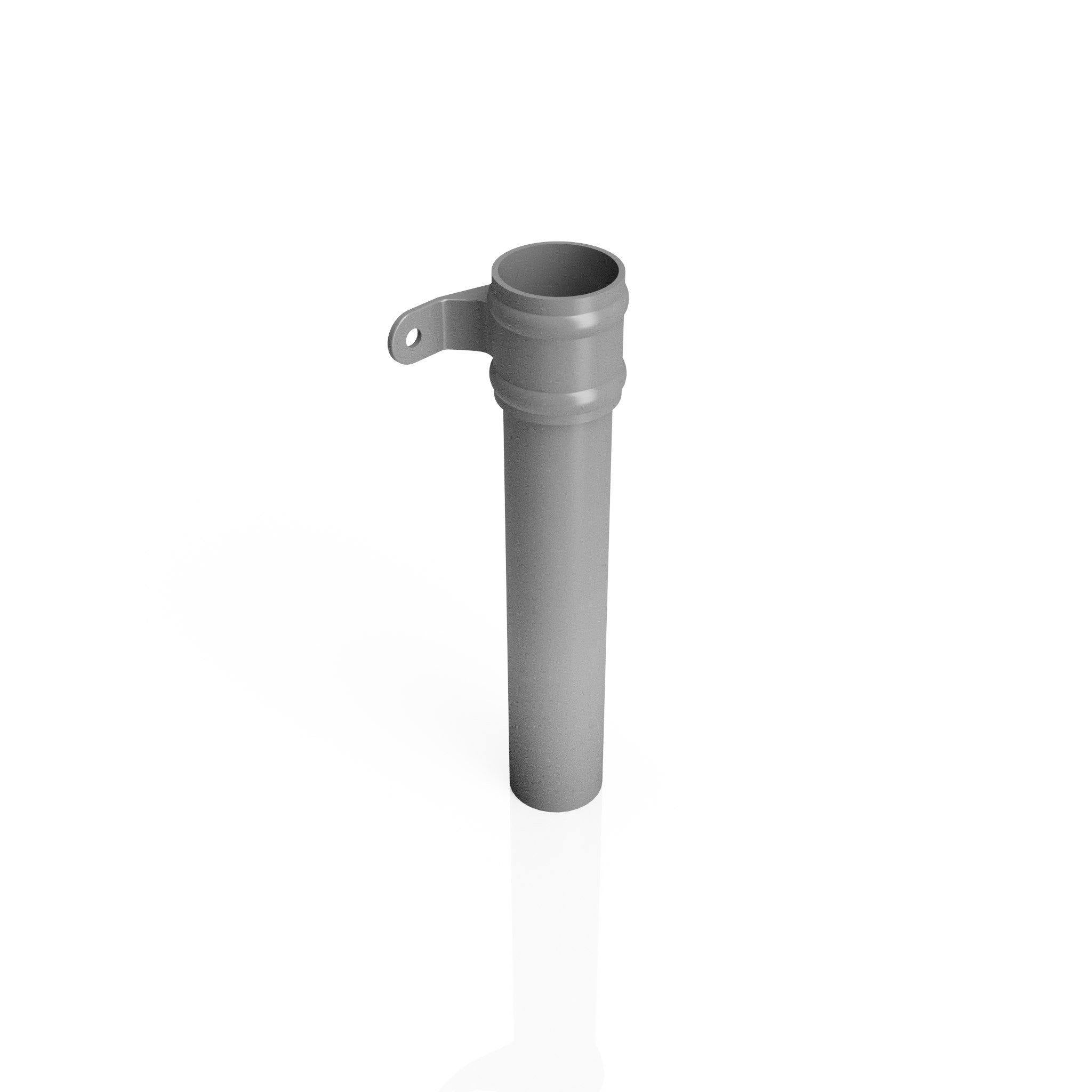 DT631 - TRADITIONAL ALUMINIUM DOWNPIPE LENGTH - (Eared Socket) 63mm DIA x 3m - Alugutter