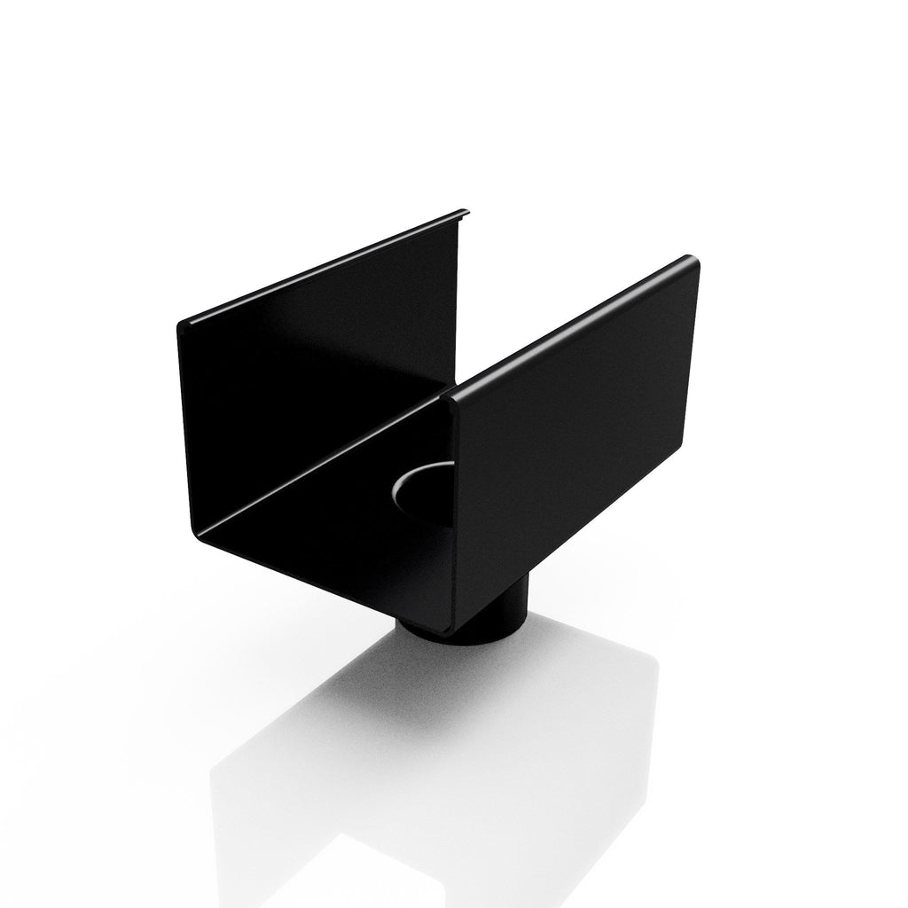 Aluminium Box Gutter Outlet 63mmØ - 135x100mm