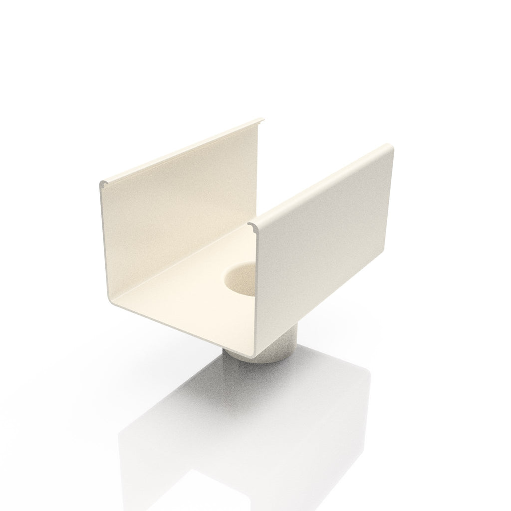 Aluminium Box Gutter Outlet 63mmØ - 135x100mm