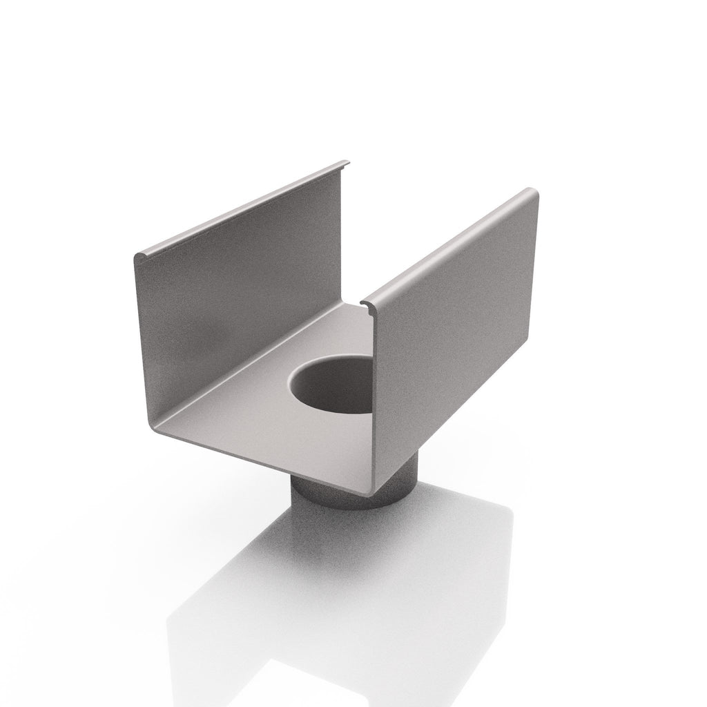 Aluminium Box Gutter Outlet 76mmØ - 135x100mm