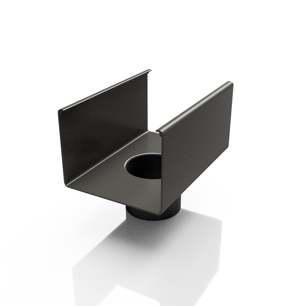Aluminium Box Gutter Outlet 76mmØ - 135x100mm