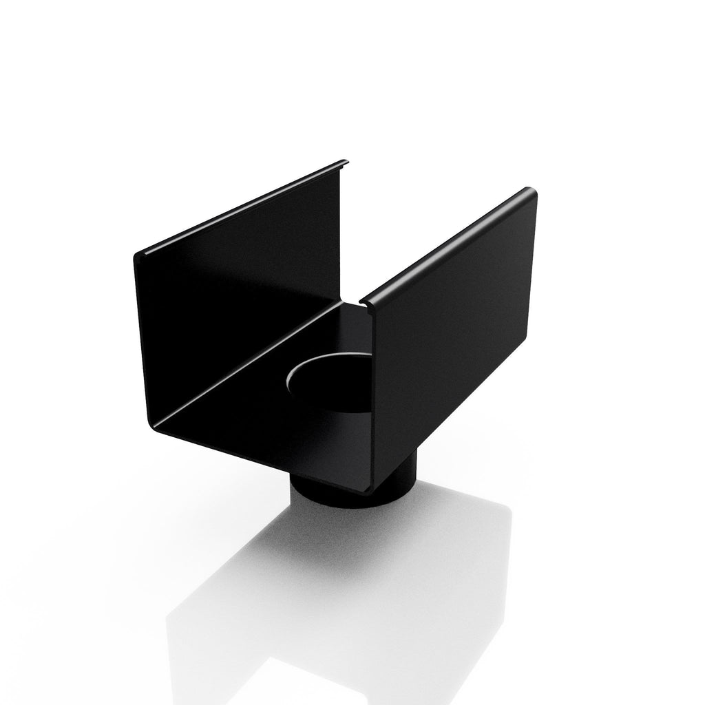 Aluminium Box Gutter Outlet 76mmØ - 135x100mm