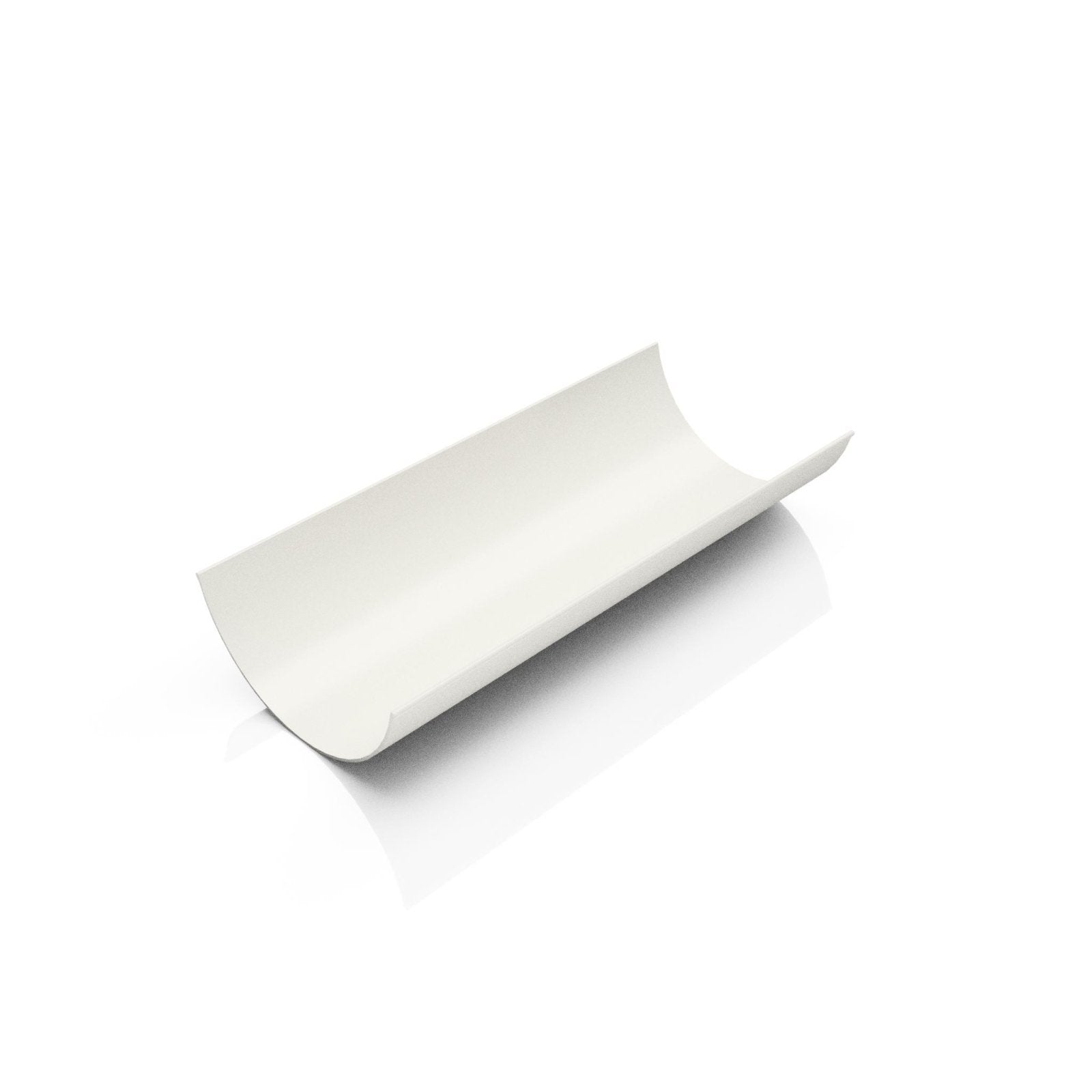 GHR1 - HALF ROUND ALUMINIUM GUTTER LENGTH - 125mm x 3m - RAL 9016 -Alugutter