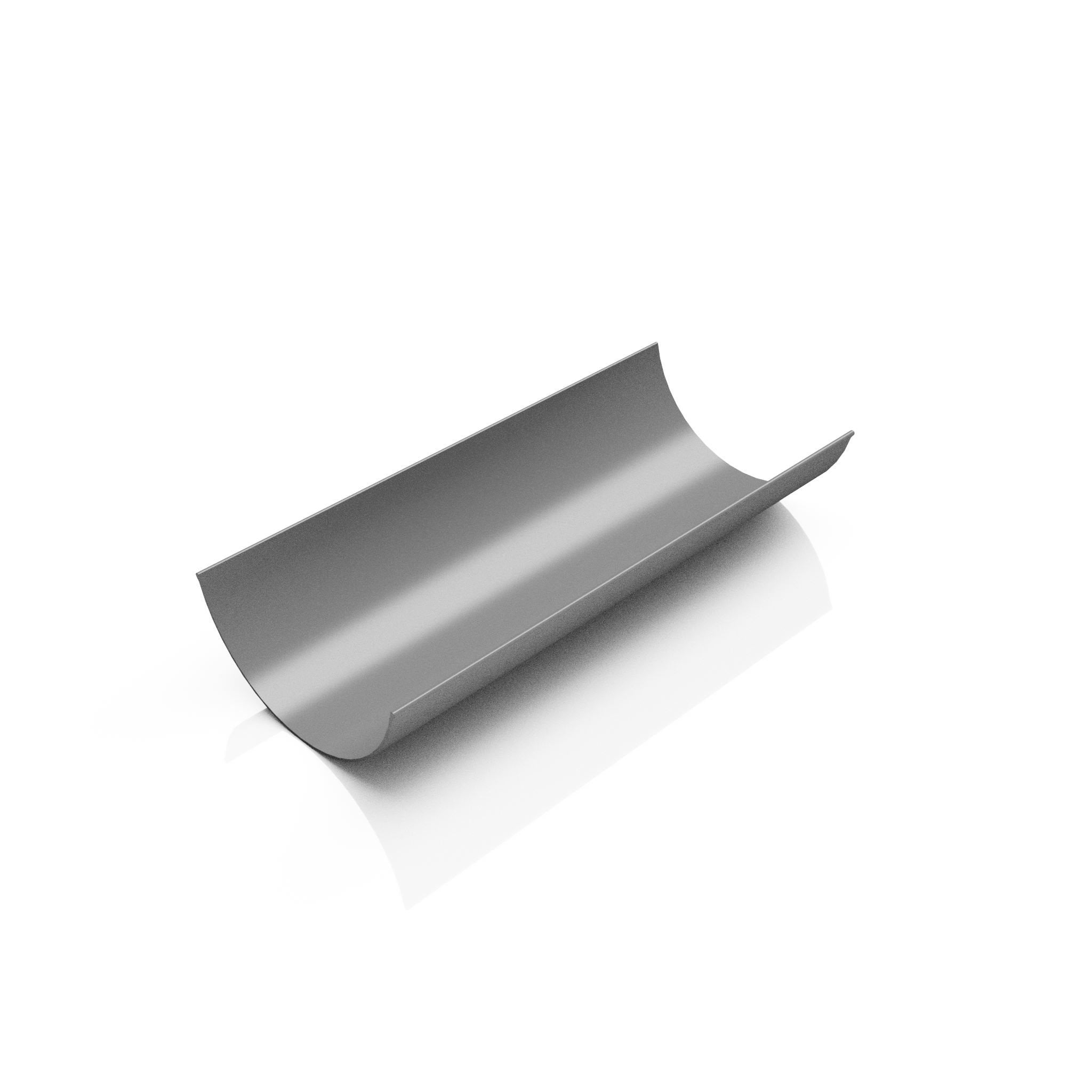 GHR1 - HALF ROUND ALUMINIUM GUTTER LENGTH - 125mm x 3m - Alugutter